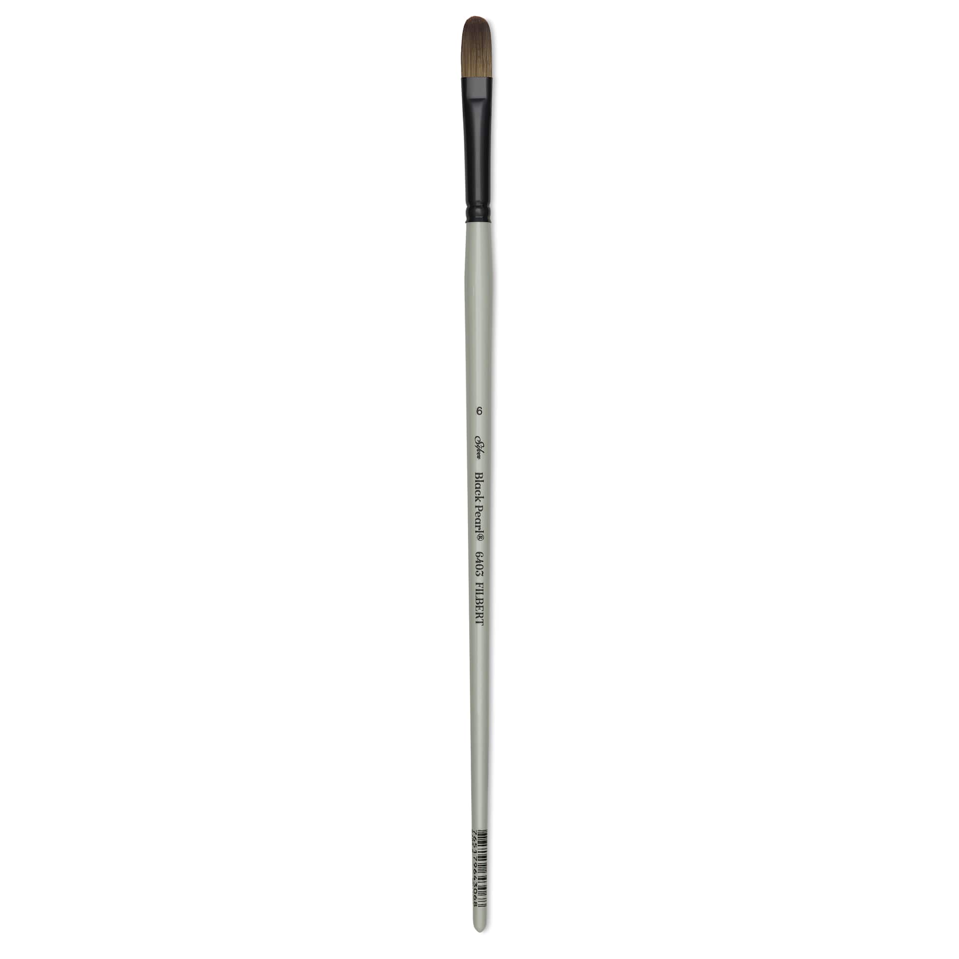 Silver Brush Black Pearl Synthetic Brush - Series 6403, Filbert, Size 6, Long Handle