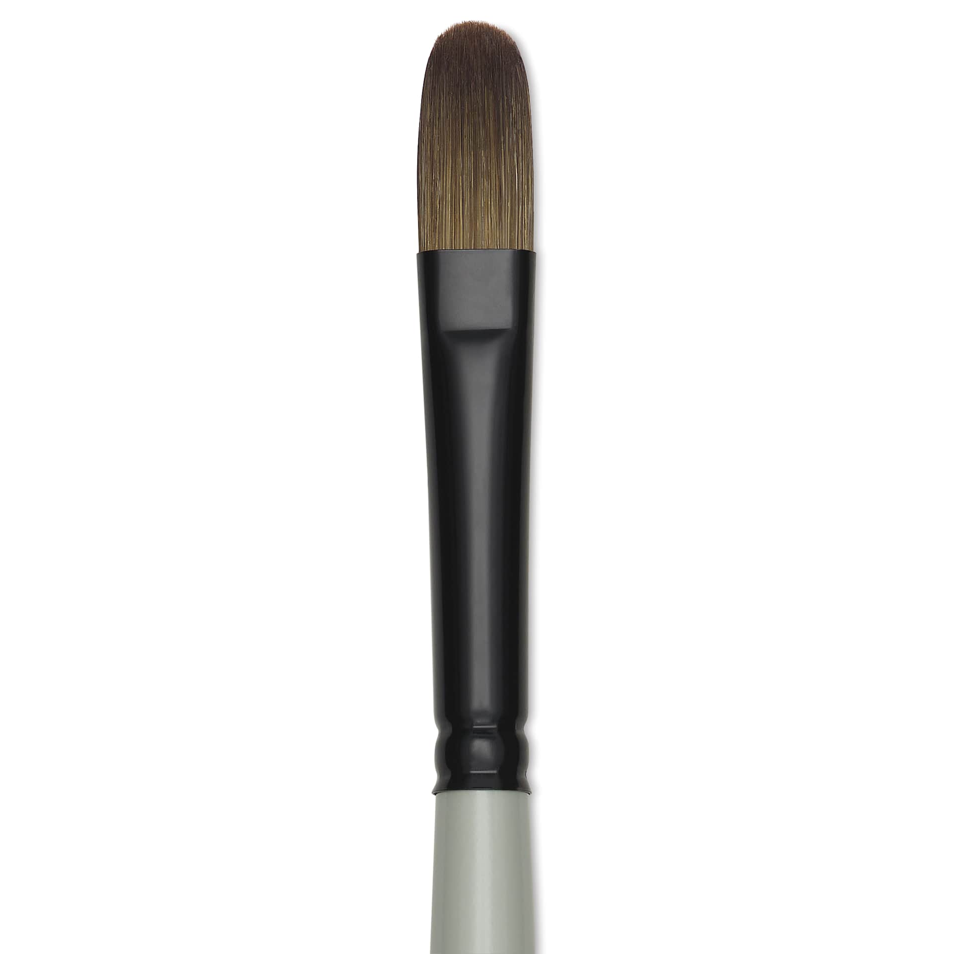 Silver Brush Black Pearl Synthetic Brush - Series 6403, Filbert, Size 6, Long Handle, close-up