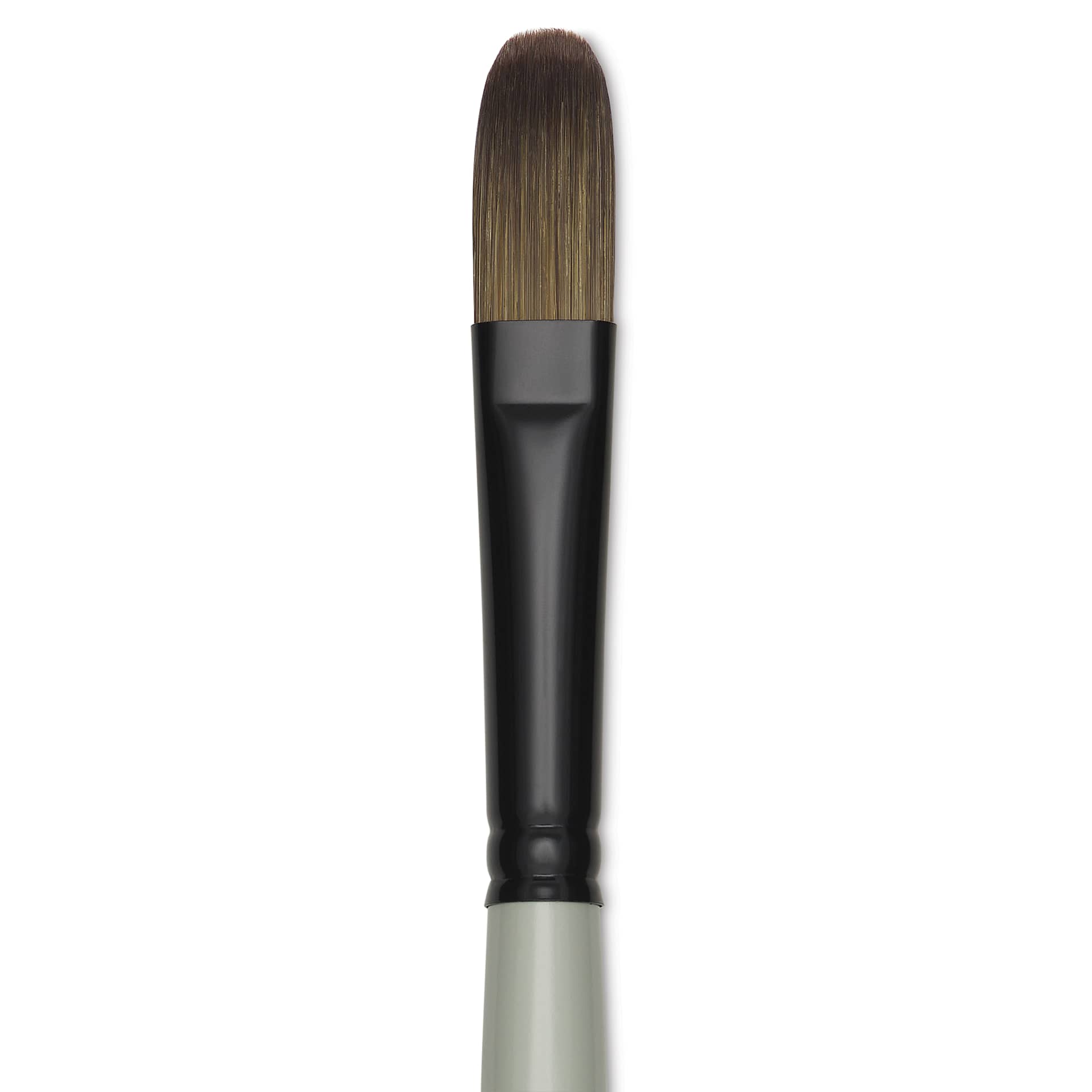 Silver Brush Black Pearl Synthetic Brush - Series 6403, Filbert, Size 8, Long Handle, close-up