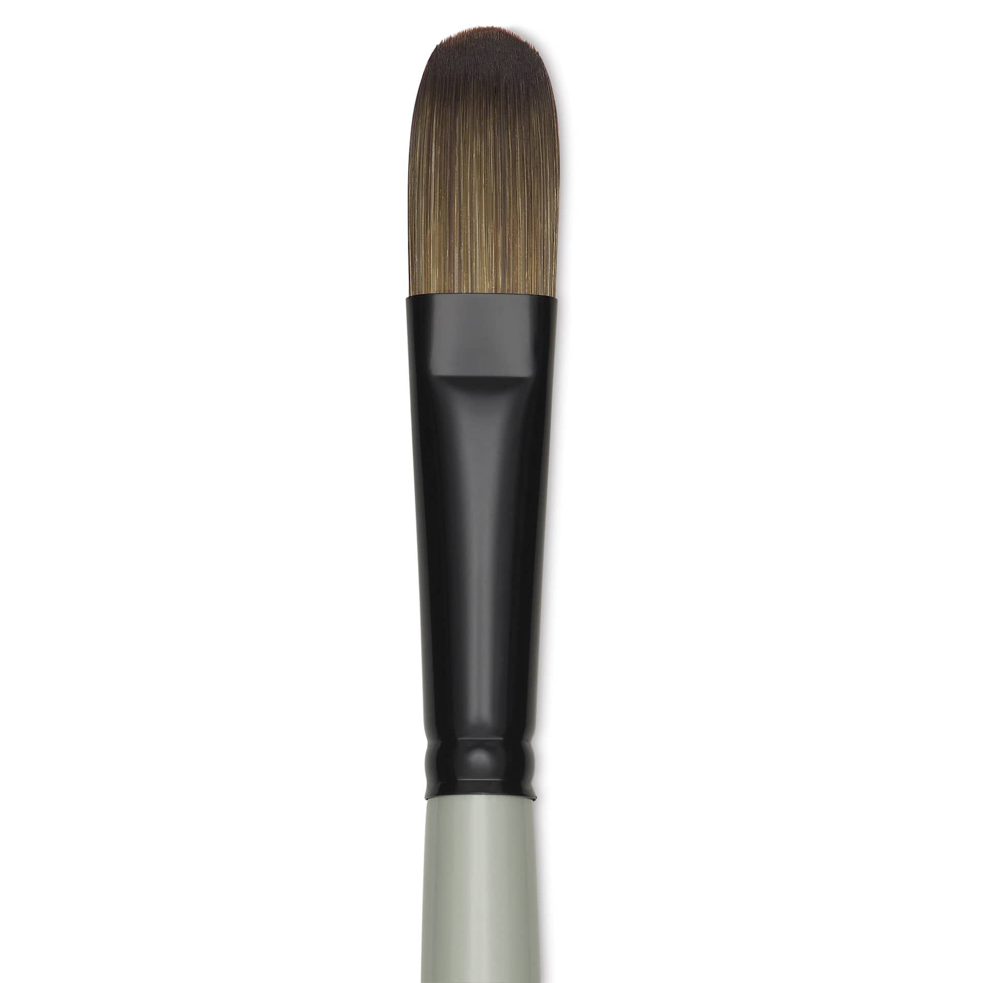 Silver Brush Black Pearl Synthetic Brush - Series 6403, Filbert, Size 10, Long Handle, close-up