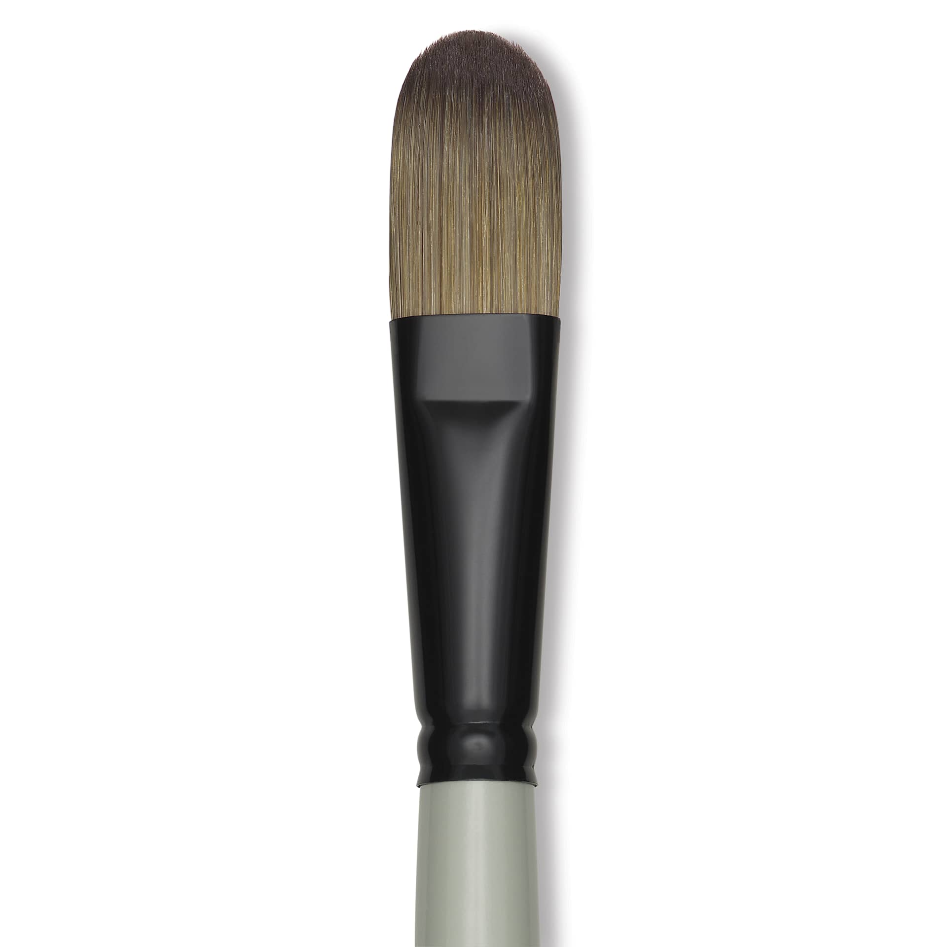 Silver Brush Black Pearl Synthetic Brush - Series 6403, Filbert, Size 12, Long Handle, close-up