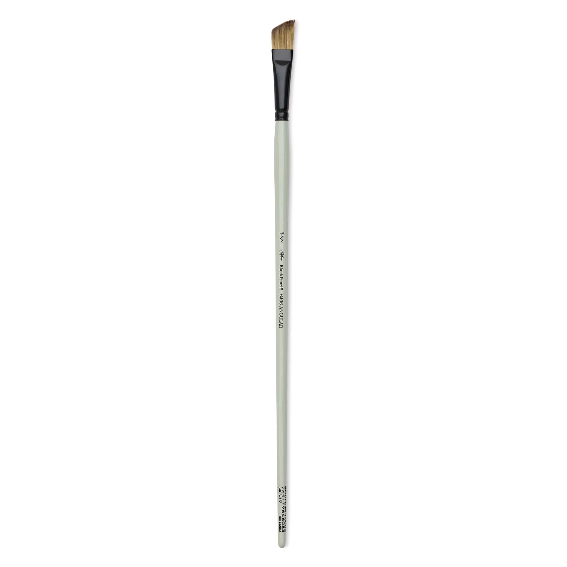 Silver Brush Black Pearl Synthetic Brush - Series 6406, Angular, 1/2", Long Handle