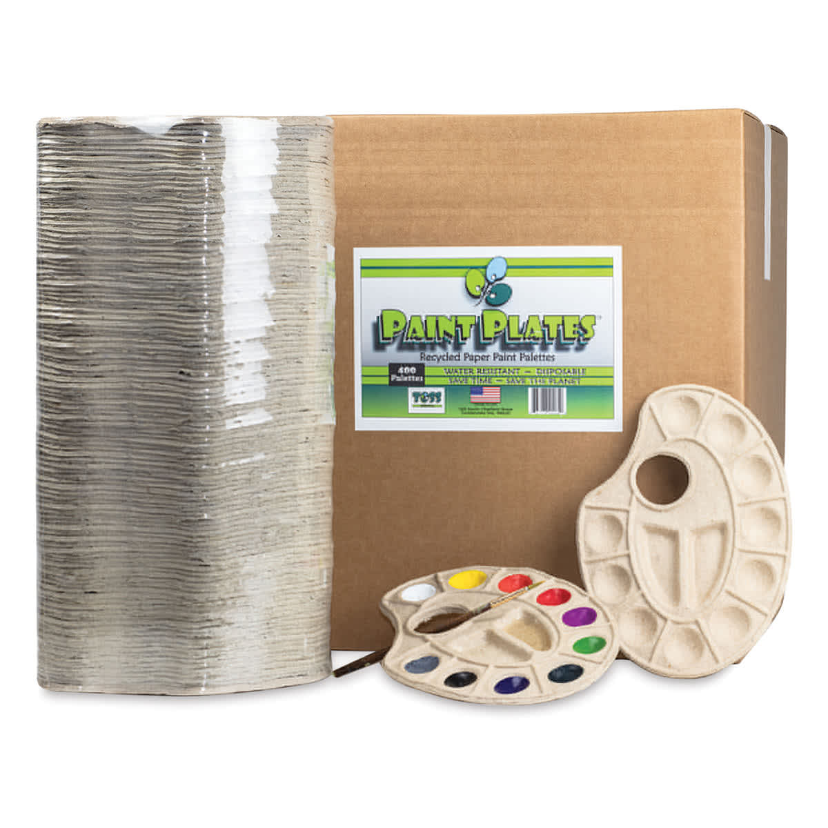 Toss Paint Plates Disposable Palettes - Class Pack of 400