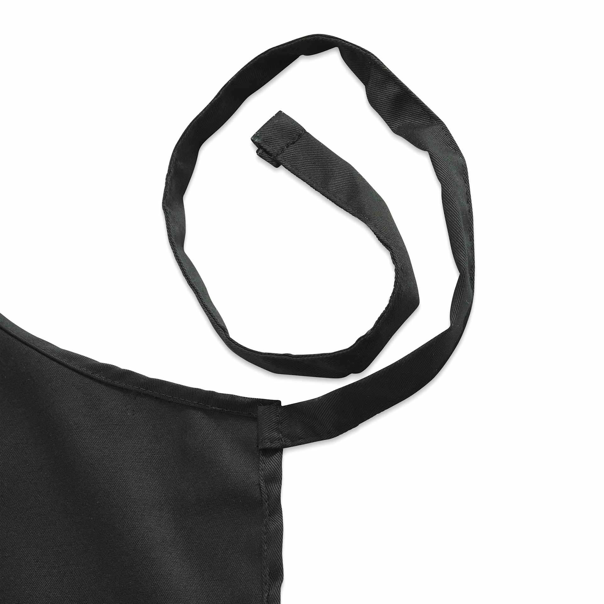 Blick Classic Black Apron with Logo (close-up of tie strap)