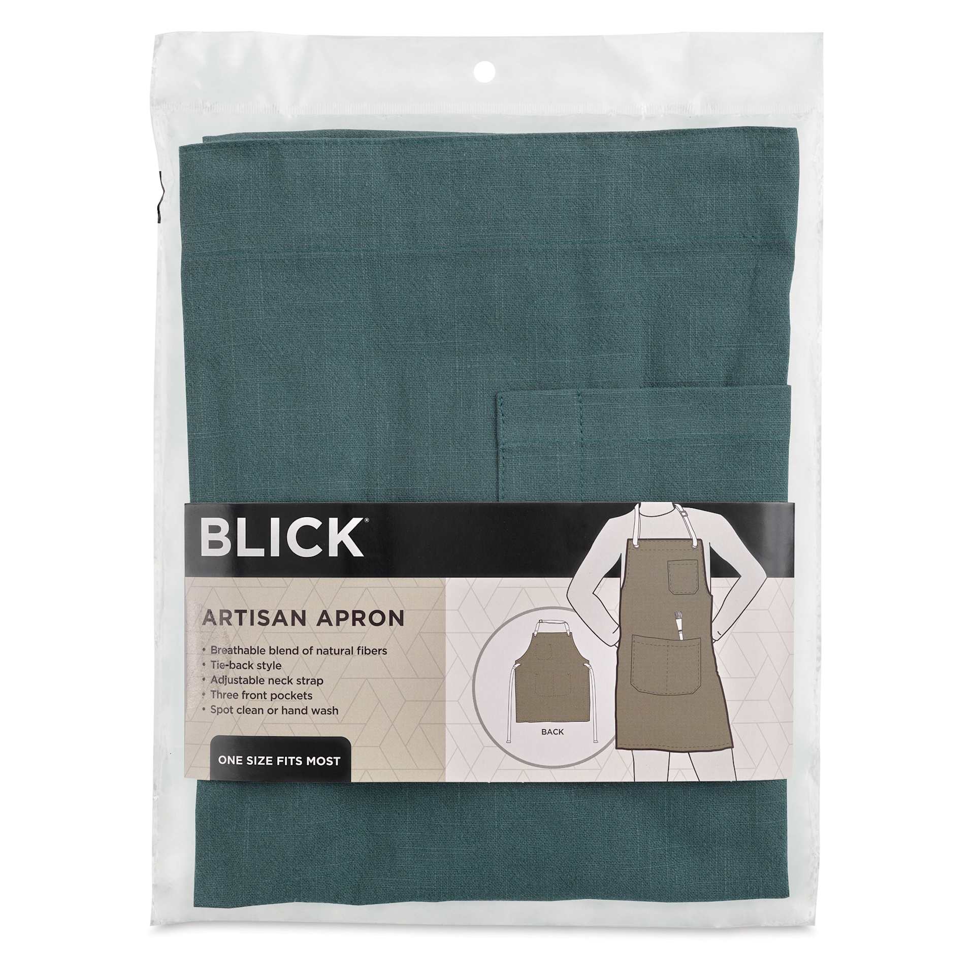 Blick Artisan Apron - Pine Green front of package