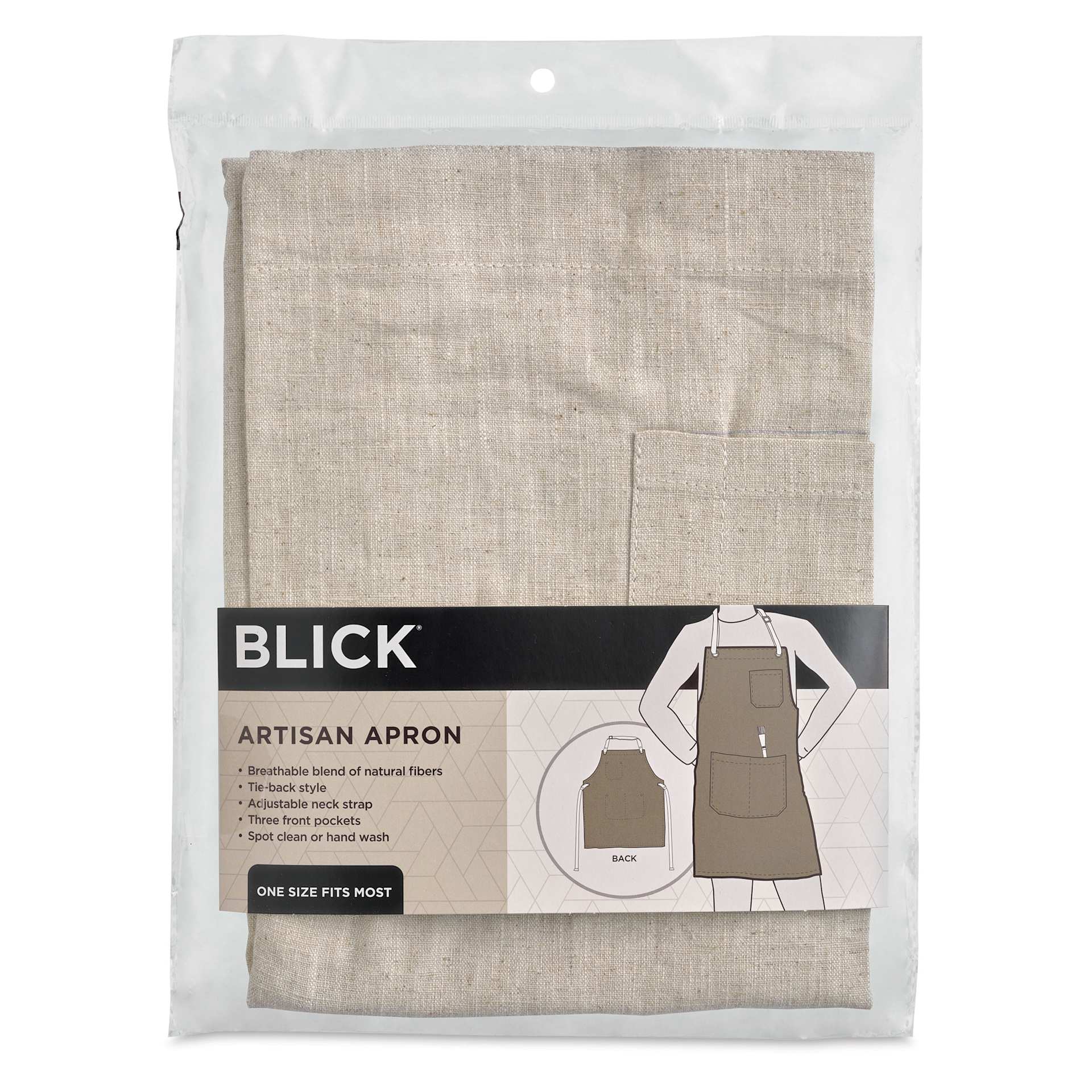 Blick Artisan Apron - Oatmeal front of package

