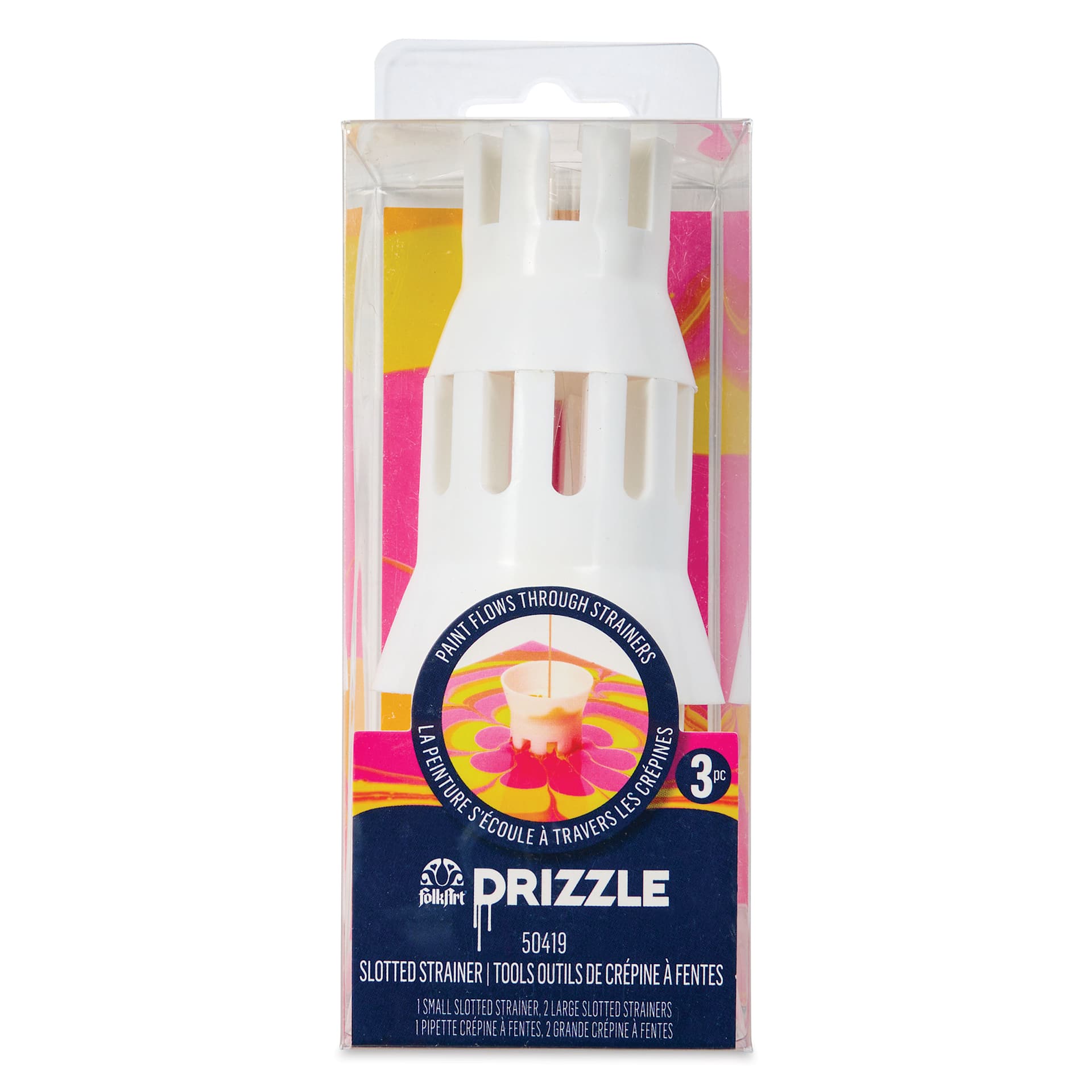 FolkArt Drizzle Slotted Strainer Tools - Set of 3, front of the packaging