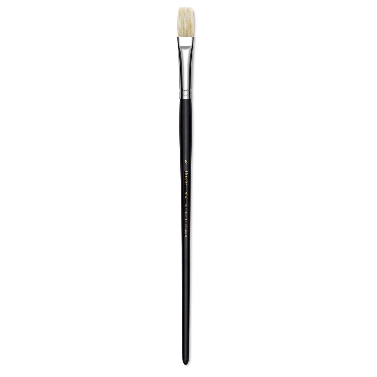 Utrecht Natural Chungking Pure Bristle Brush - Flat, Size 8, Long Handle