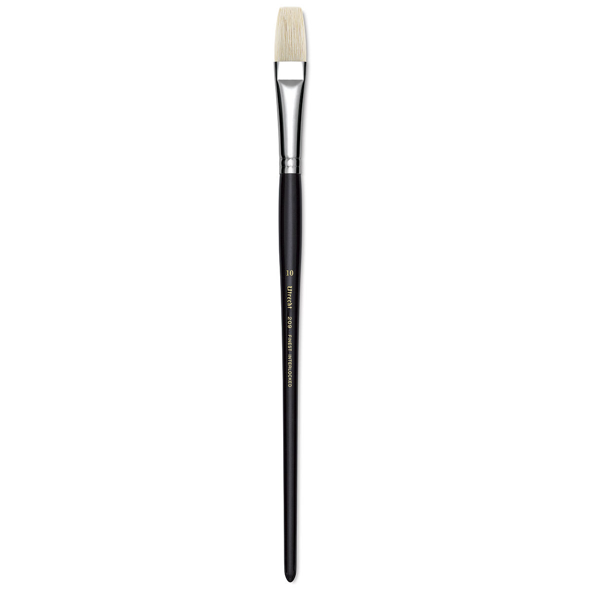 Utrecht Natural Chungking Pure Bristle Brush - Flat, Size 10, Long Handle