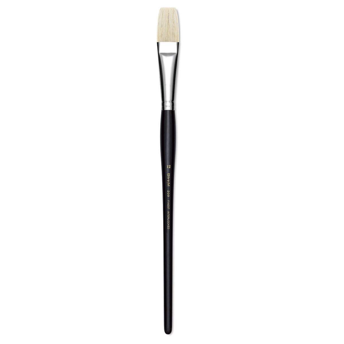 Utrecht Natural Chungking Pure Bristle Brush - Flat, Size 12, Long Handle