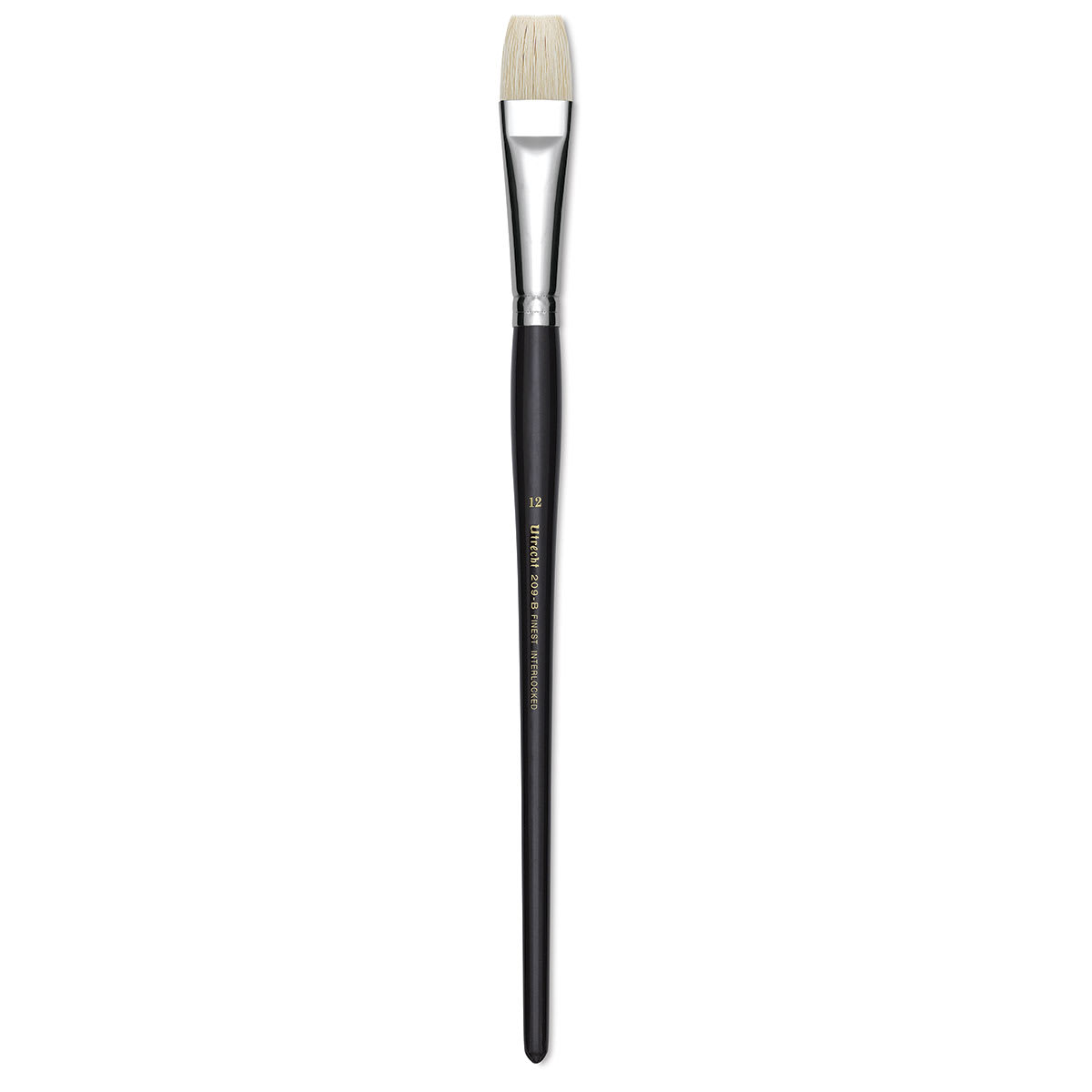 Utrecht Natural Chungking Pure Bristle Brush - Bright, Size 12, Long Handle
