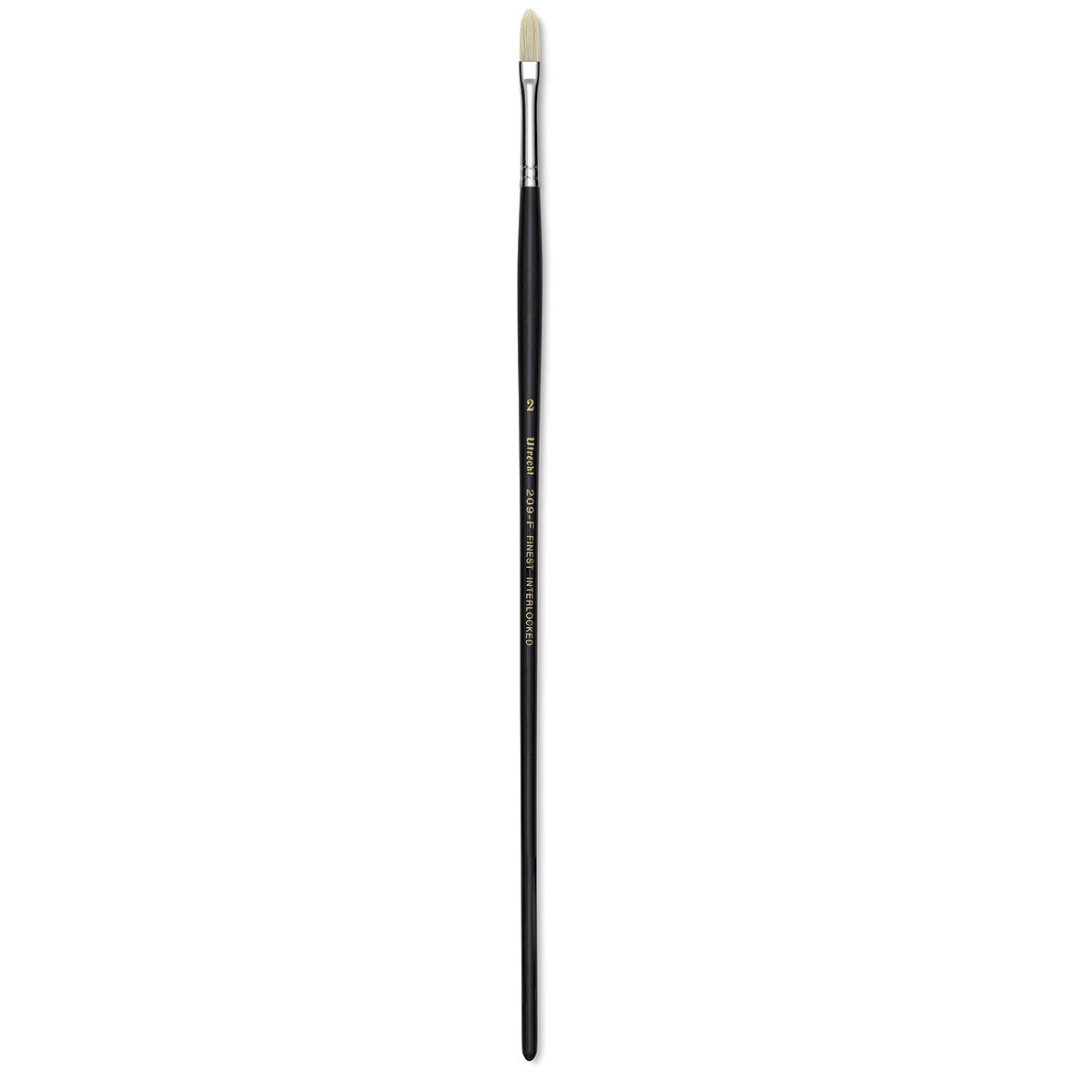 Utrecht Natural Chungking Pure Bristle Brush - Filbert, Size 2, Long Handle