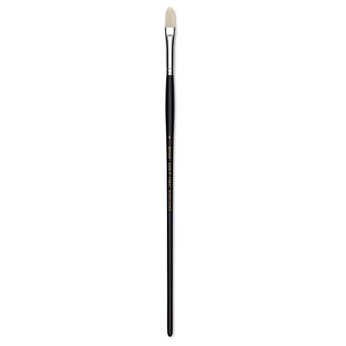 Utrecht Natural Chungking Pure Bristle Brush - Filbert, Size 4, Long Handle