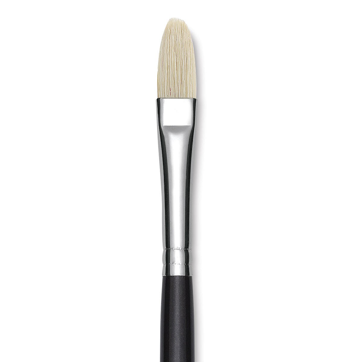 Utrecht Natural Chungking Pure Bristle Brush - Filbert, Size 6, Long Handle, Close-up