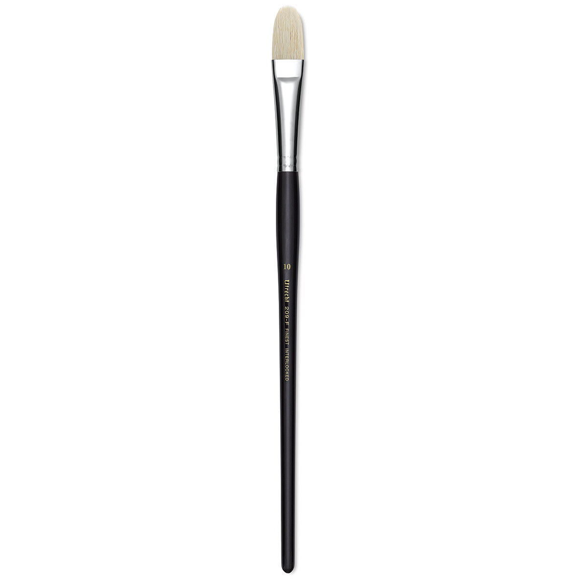 Utrecht Natural Chungking Pure Bristle Brush - Filbert, Size 10, Long Handle