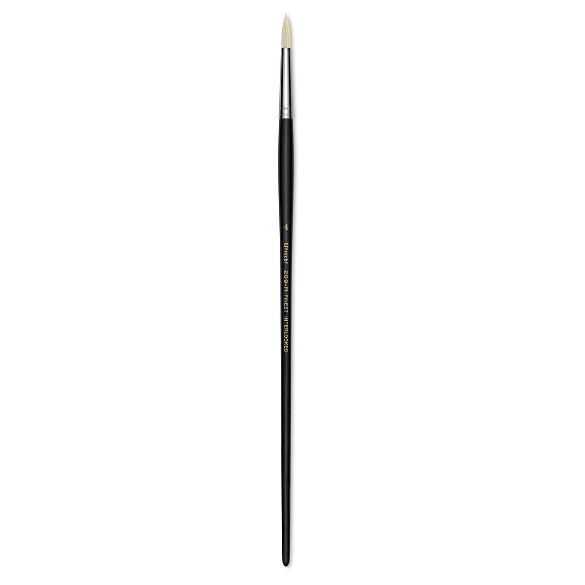 Utrecht Natural Chungking Pure Bristle Brush - Round, Size 4, Long Handle