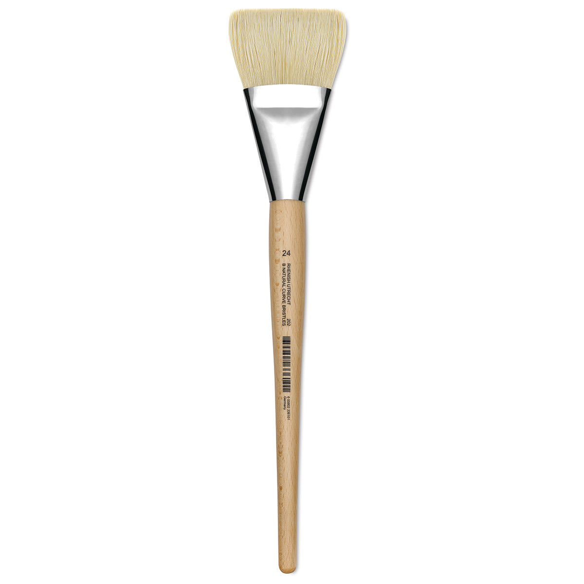 Utrecht Rhenish Pure Hog Bristle Brush - Bright, Size 24, Long Handle (full length)