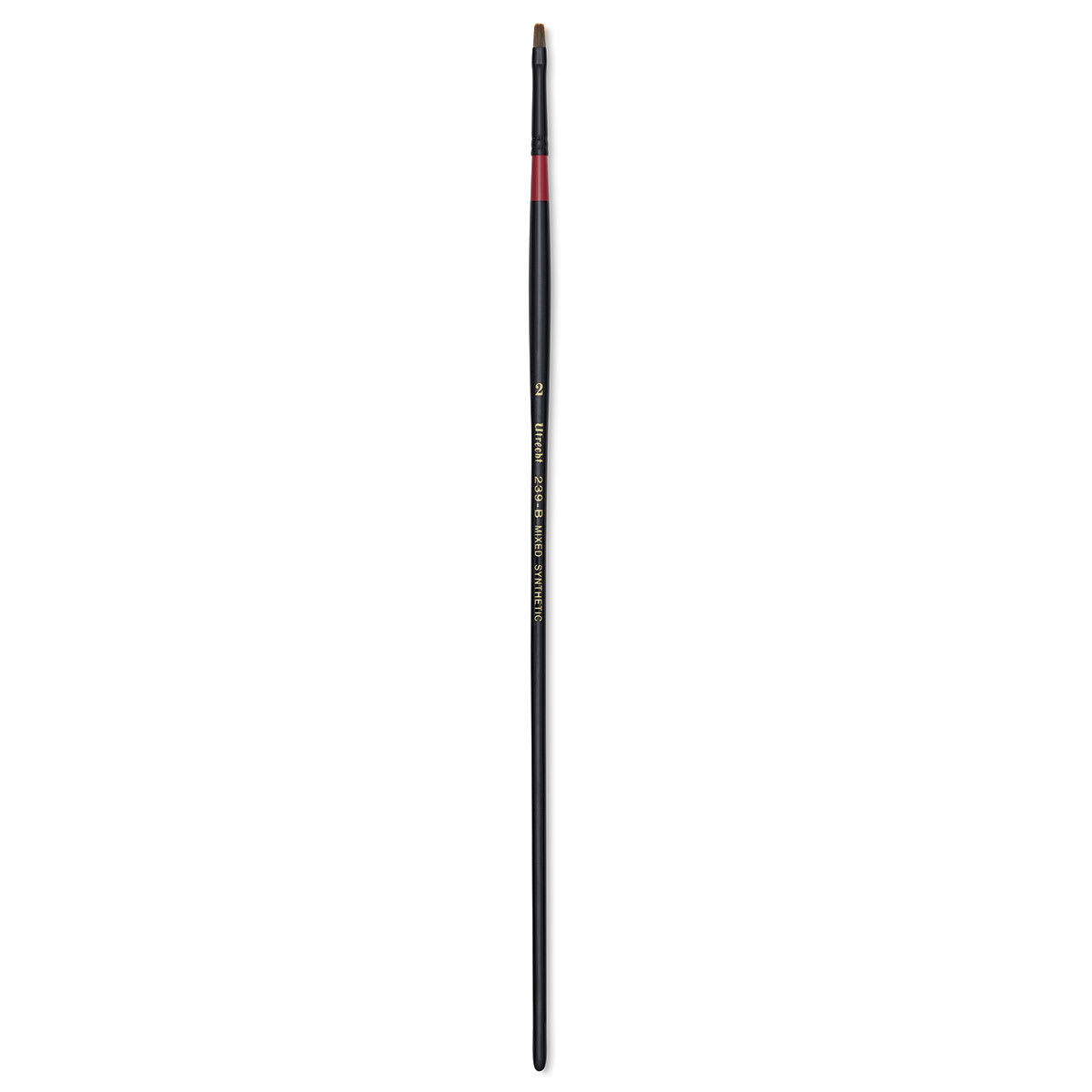 Utrecht Manglon Synthetic Brush - Bright, Size 2, Long Handle
