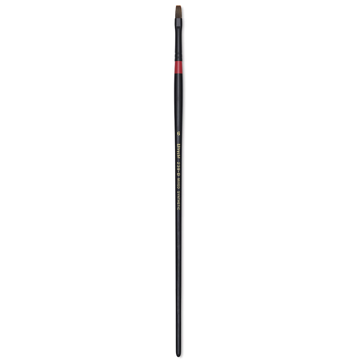 Utrecht Manglon Synthetic Brush - Bright, Size 6, Long Handle