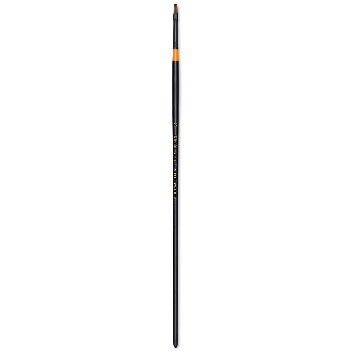 Utrecht Manglon Synthetic Brush - Flat, Size 2, Long Handle