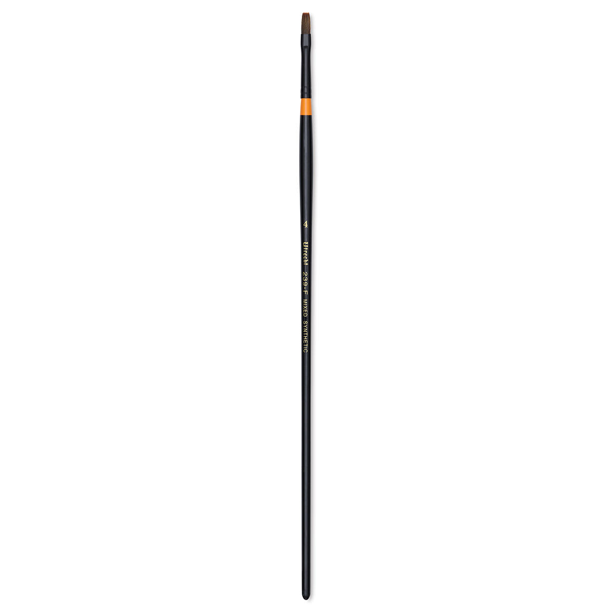 Utrecht Manglon Synthetic Brush - Flat, Size 4, Long Handle