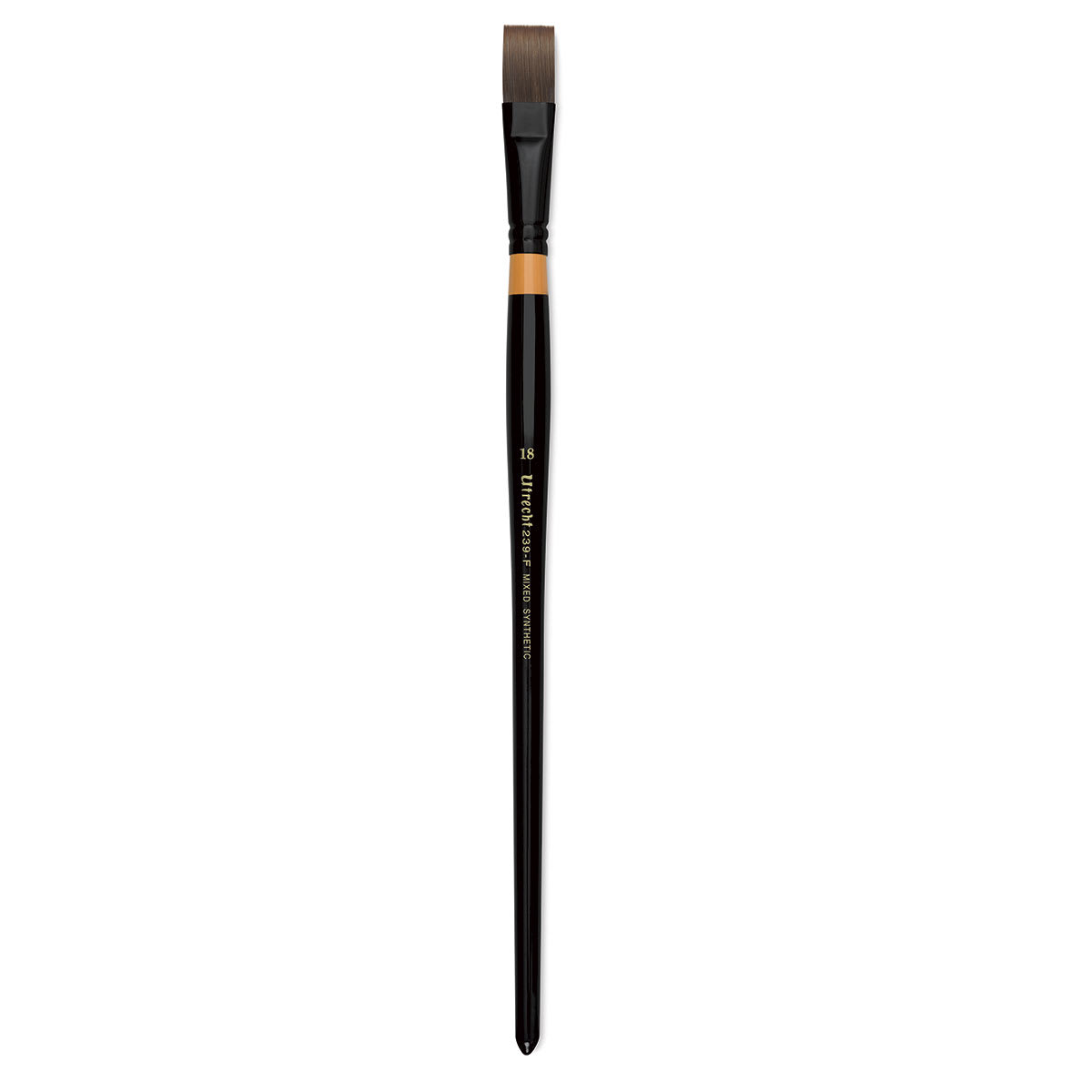 Utrecht Manglon Synthetic Brush-Flat, Size 18, Long Handle
