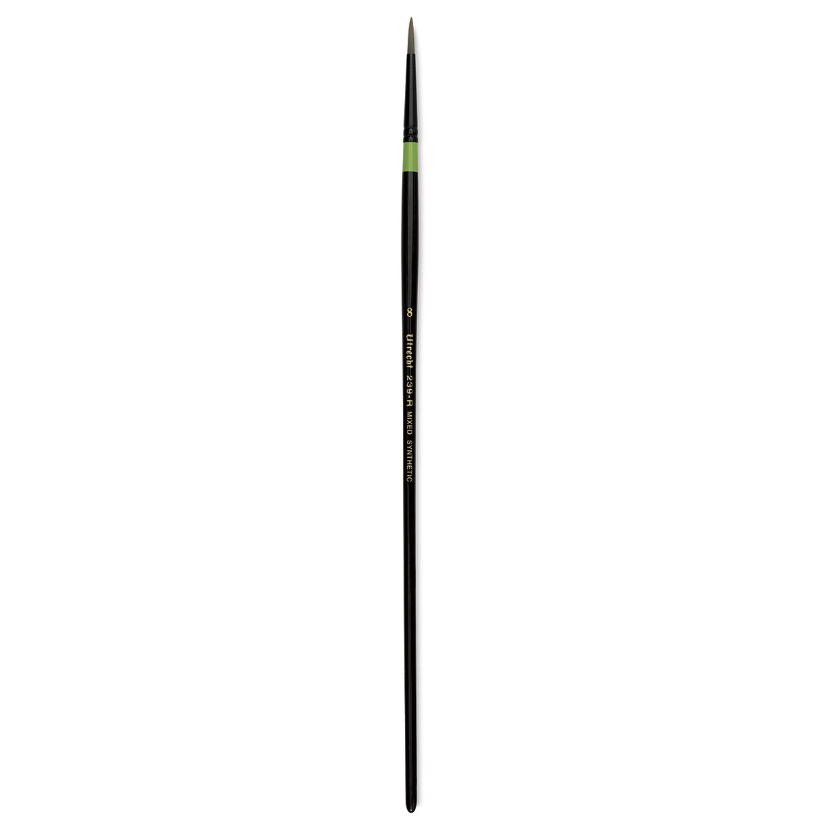 Utrecht Manglon Synthetic Brush-Round, Size 8, Long Handle