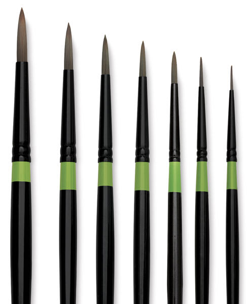 Utrecht Manglon Synthetic Brushes-Round (Close-up)