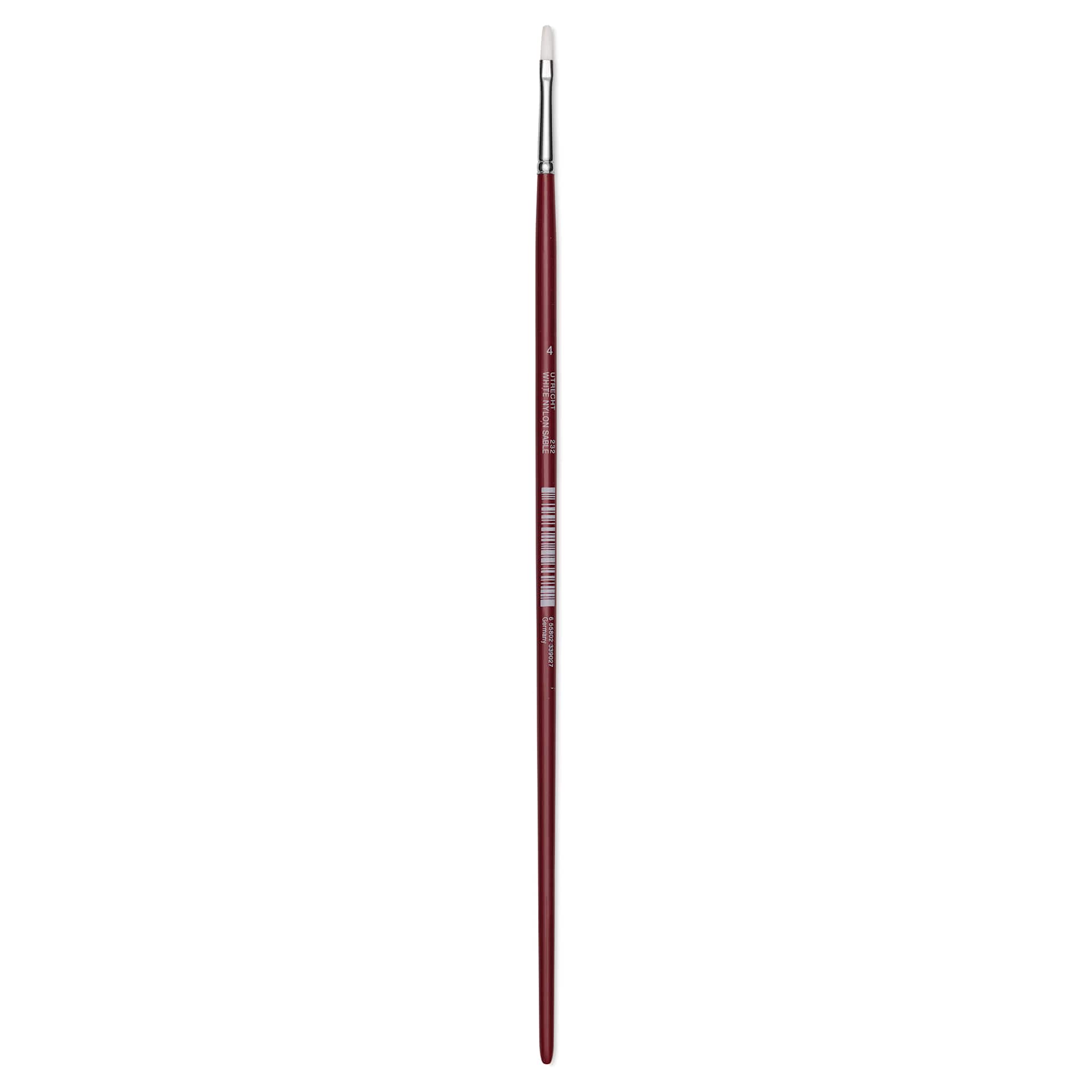 Utrecht Series 232 Synthetic White Nylon Sable Brush - Bright, Size 4