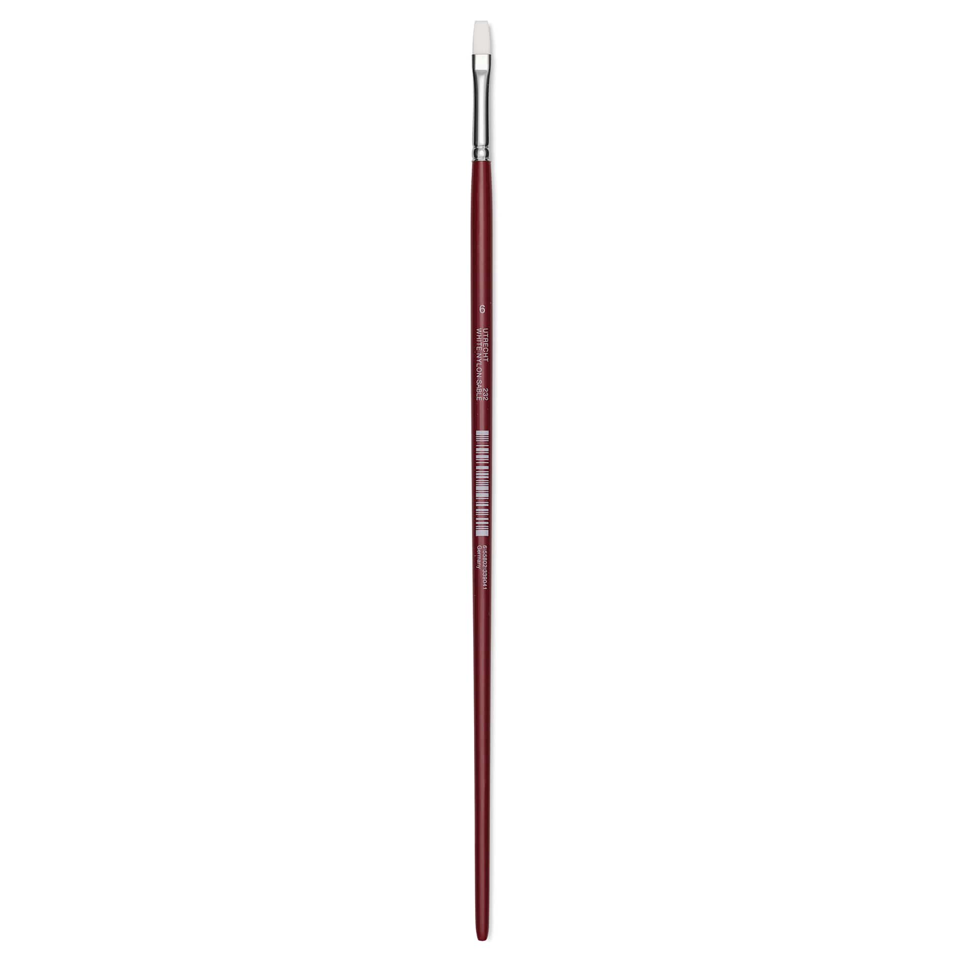 Utrecht Series 232 Synthetic White Nylon Sable Brush - Bright, Size 6