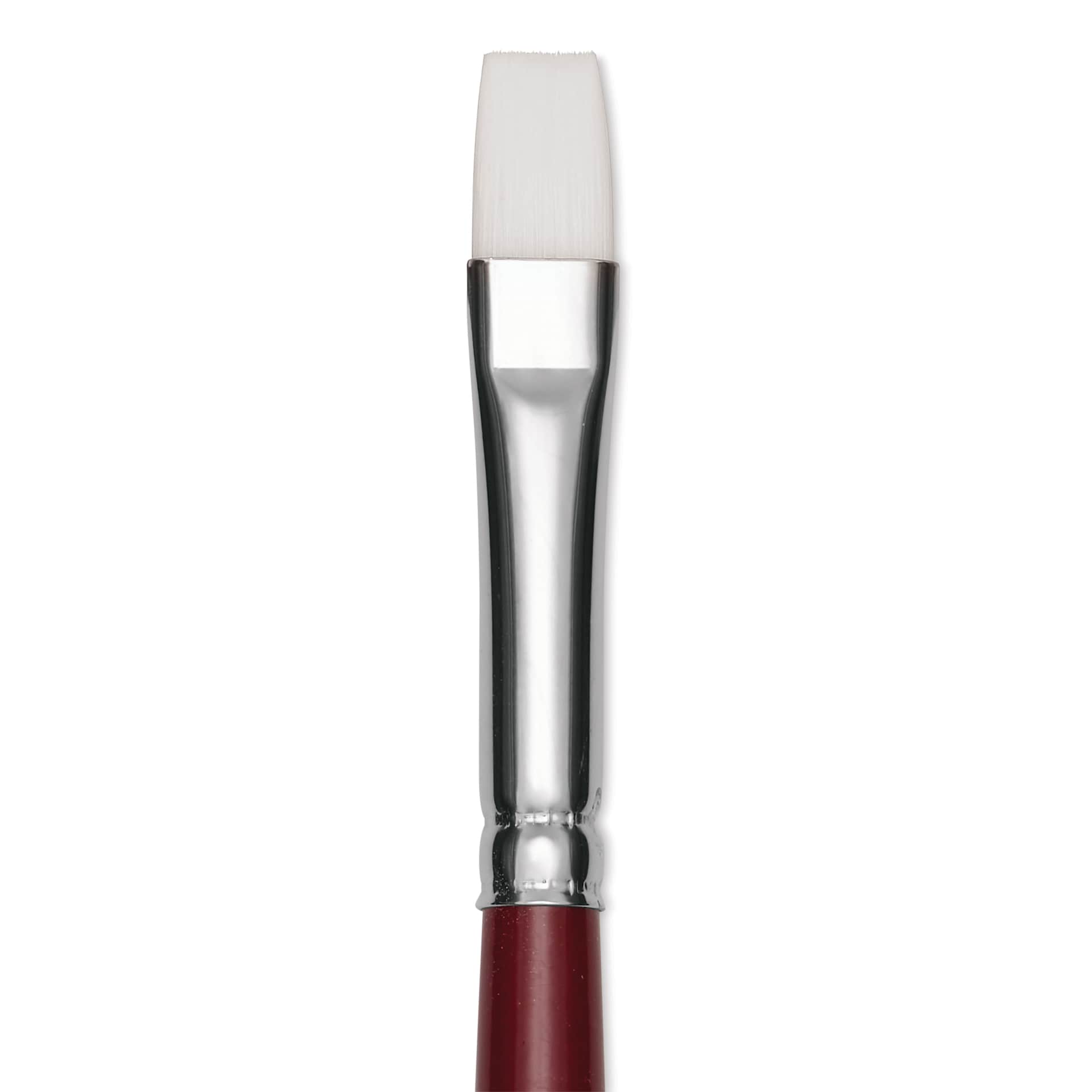 Utrecht Series 232 Synthetic White Nylon Sable Brush - Bright, Size 8, close up
