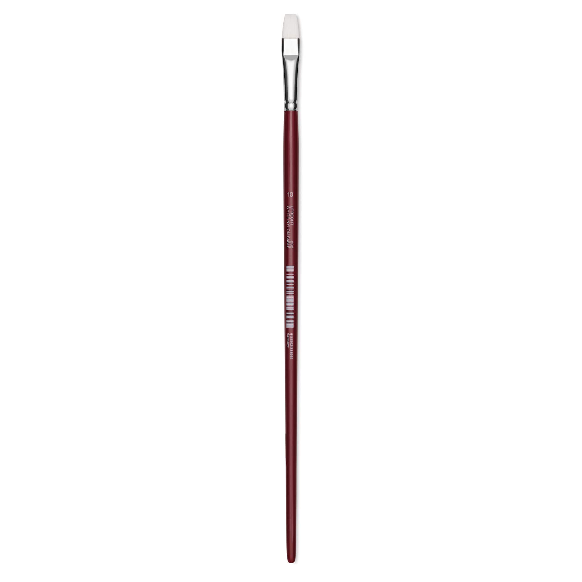 Utrecht Series 232 Synthetic White Nylon Sable Brush - Bright, Size 10