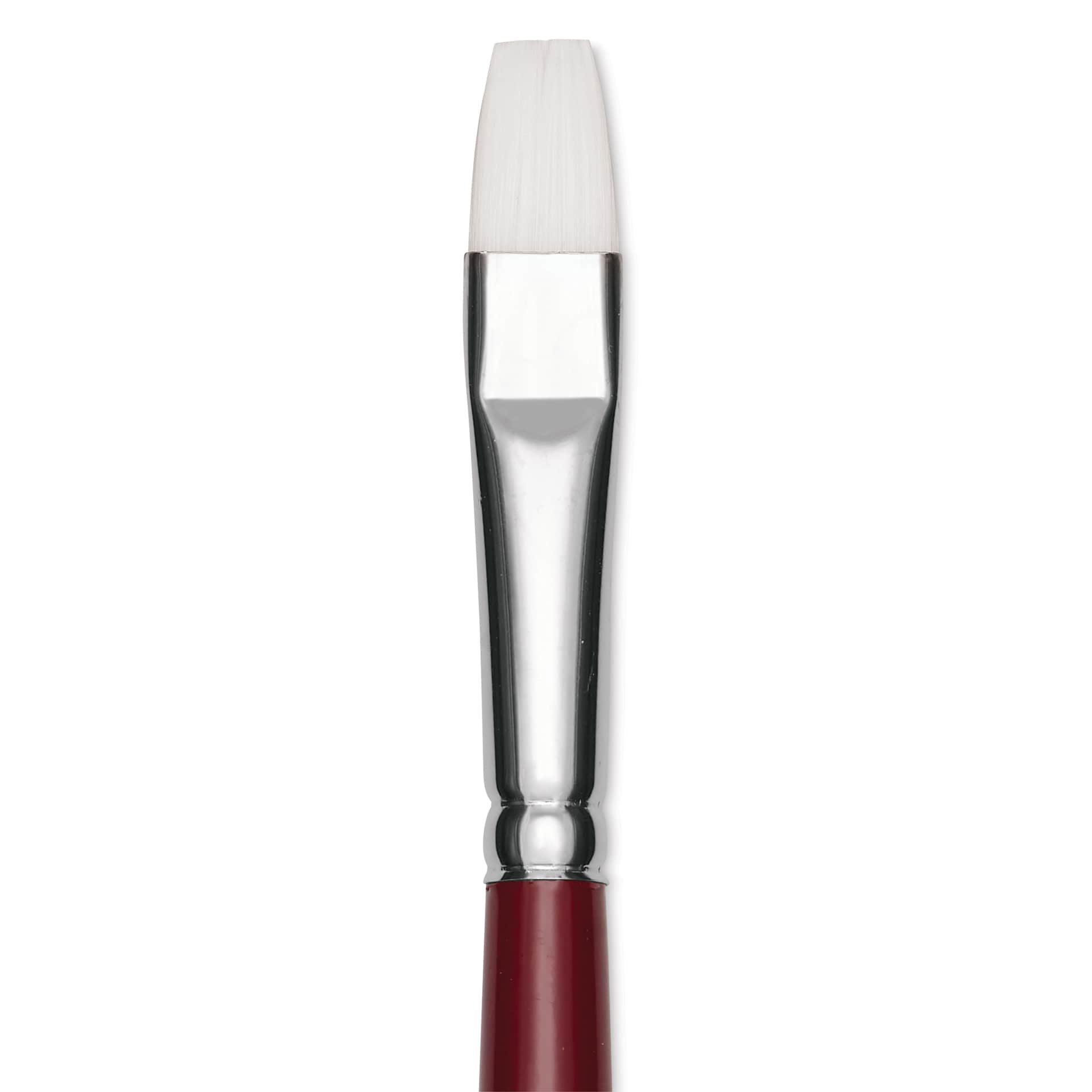 Utrecht Series 232 Synthetic White Nylon Sable Brush - Bright, Size 10, close up
