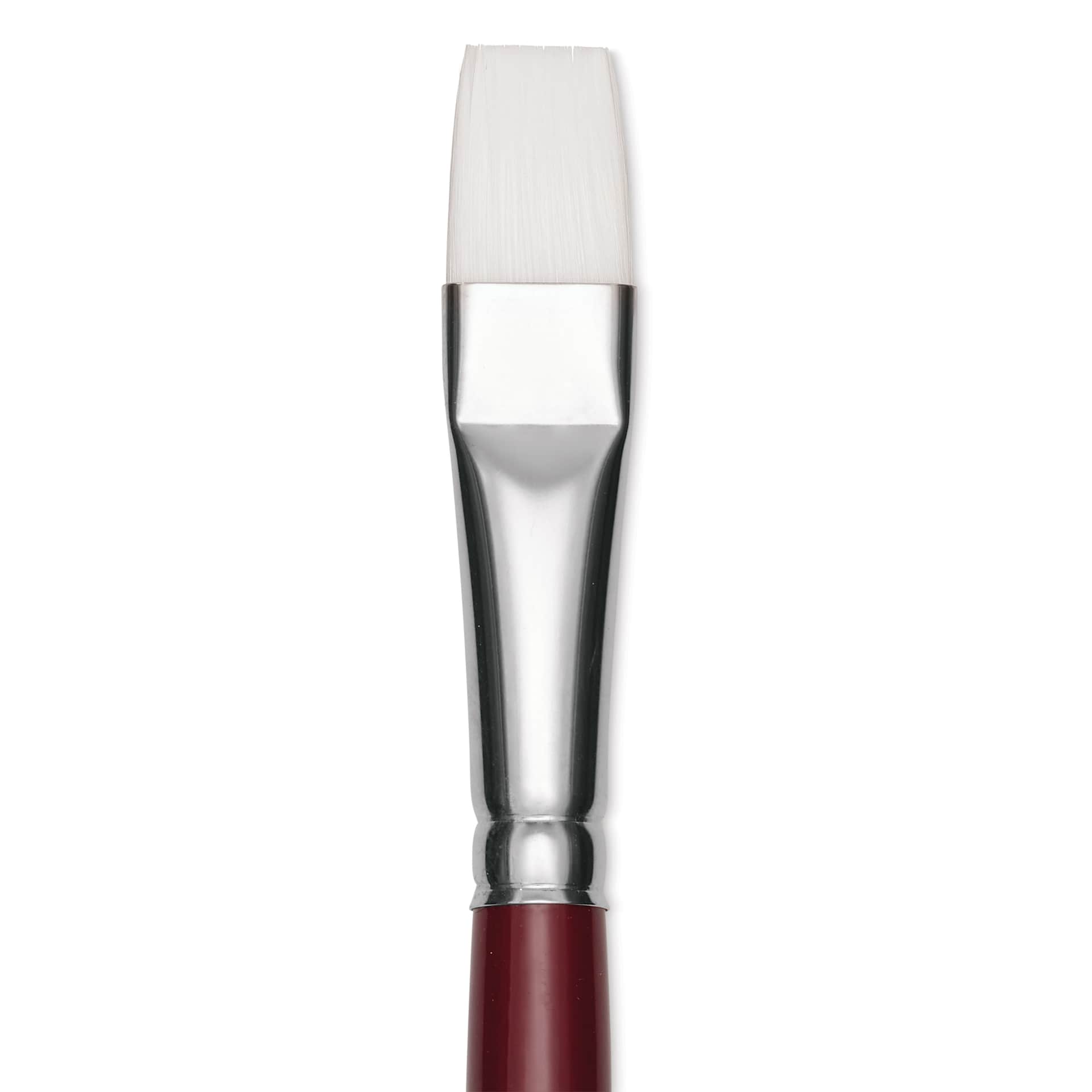 Utrecht Series 232 Synthetic White Nylon Sable Brush - Bright, Size 14, close up