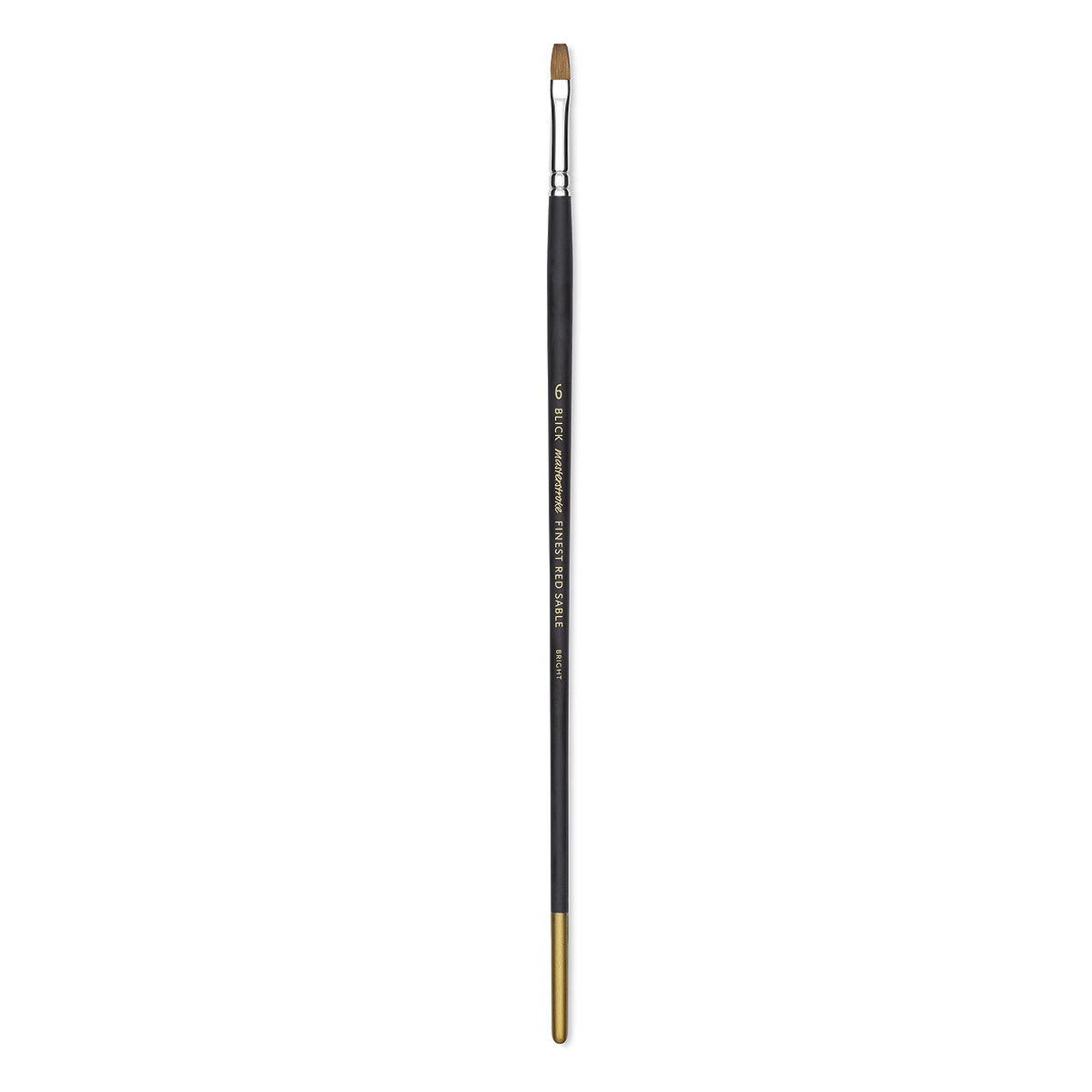 Blick Masterstroke Finest Red Sable Brush - Bright, Size 6, Long Handle, View full brush Blick Masterstroke Finest Red Sable Brush - Bright, Size 6, Long Handle, View full brush