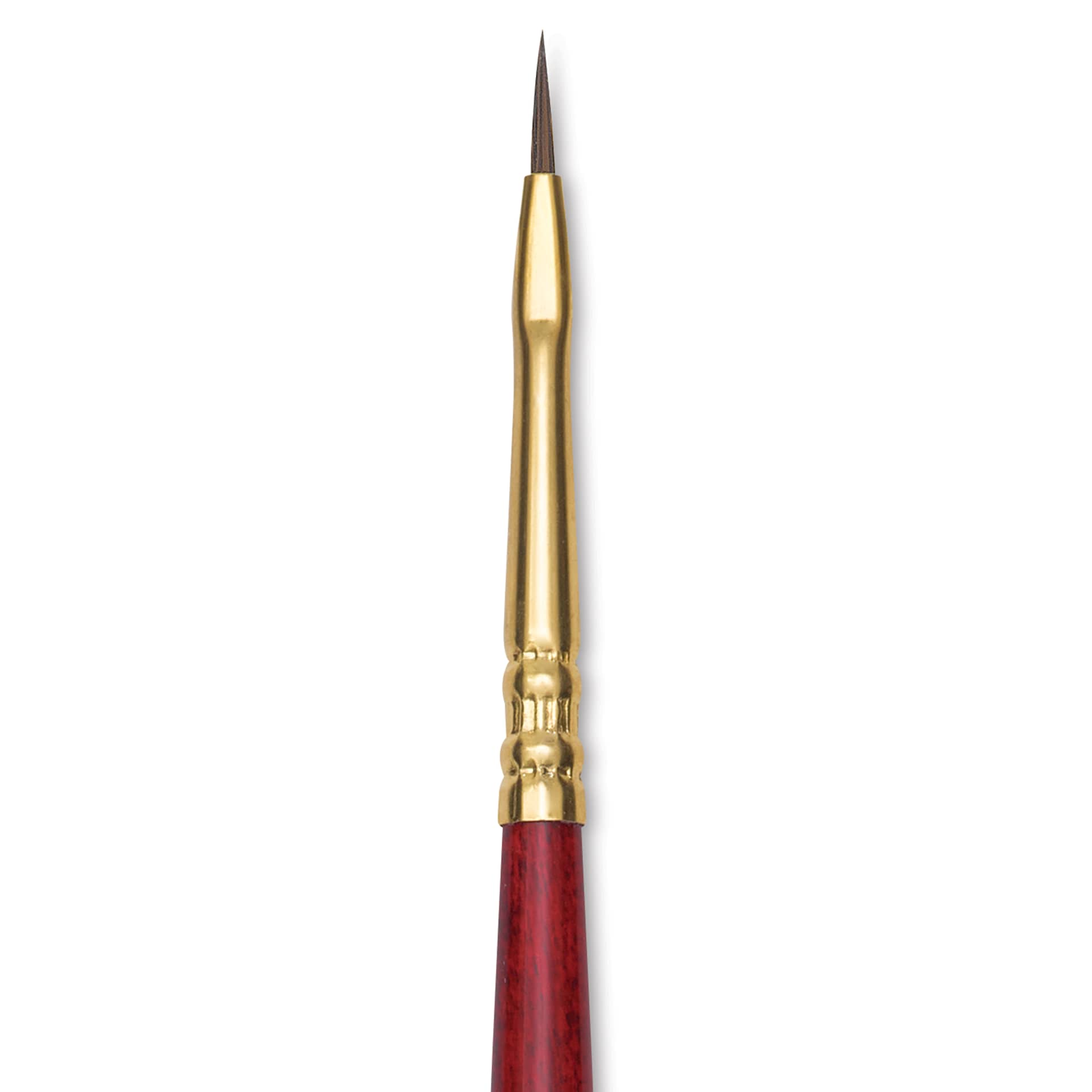 Blick Master Synthetic Kolinsky Brush - Short Handle, Filbert, Size 0, close-up