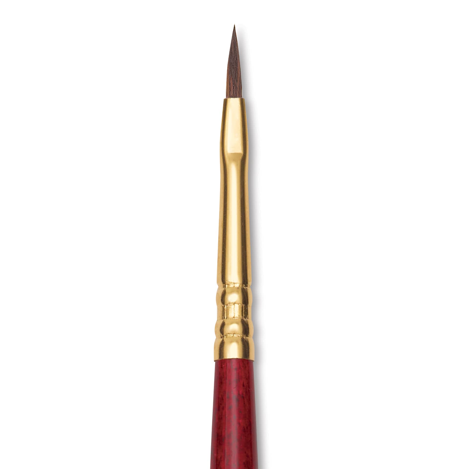 Blick Master Synthetic Kolinsky Brush - Short Handle, Filbert, Size 1, close-up