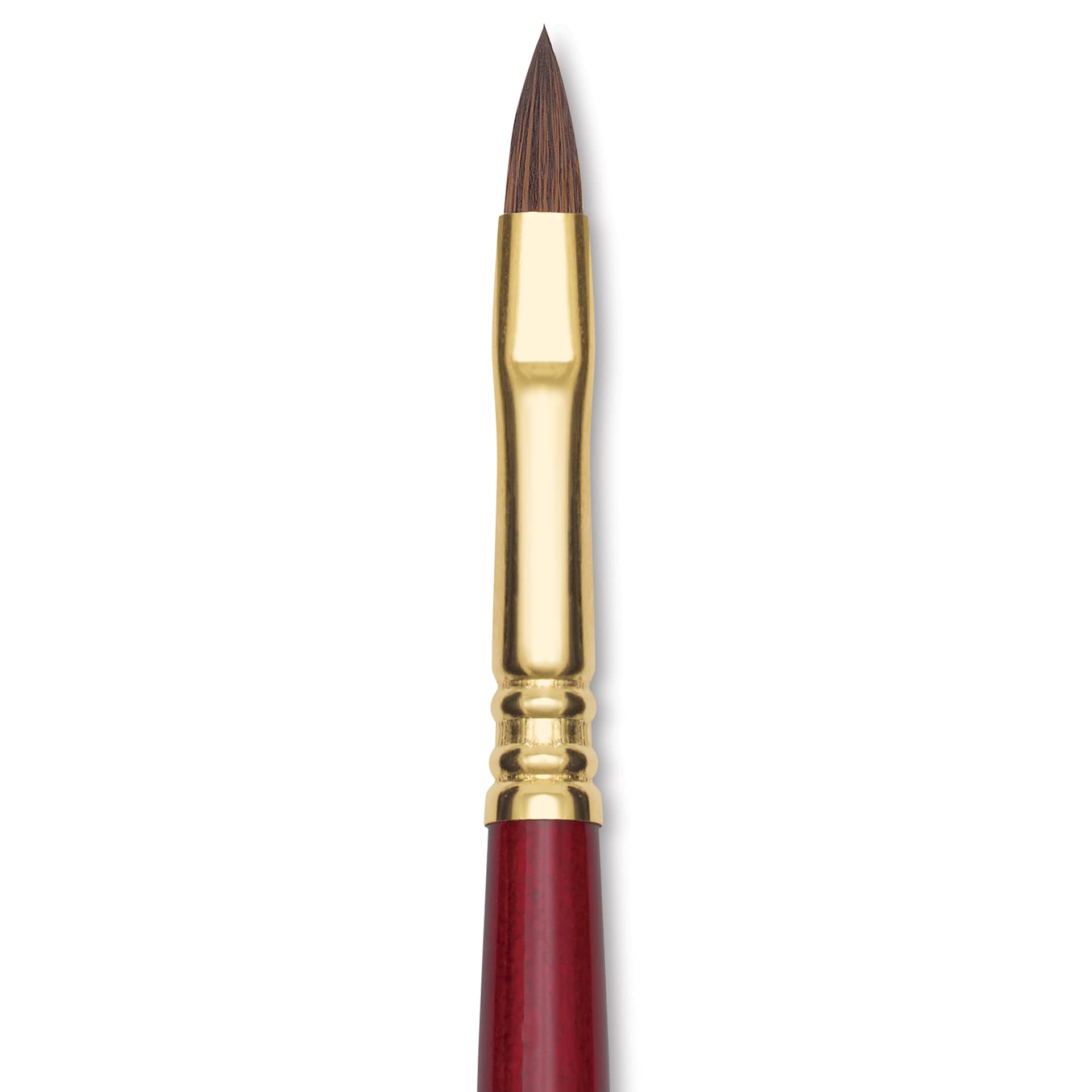 Blick Master Synthetic Kolinsky Brush - Short Handle, Filbert, Size 6, close-up
