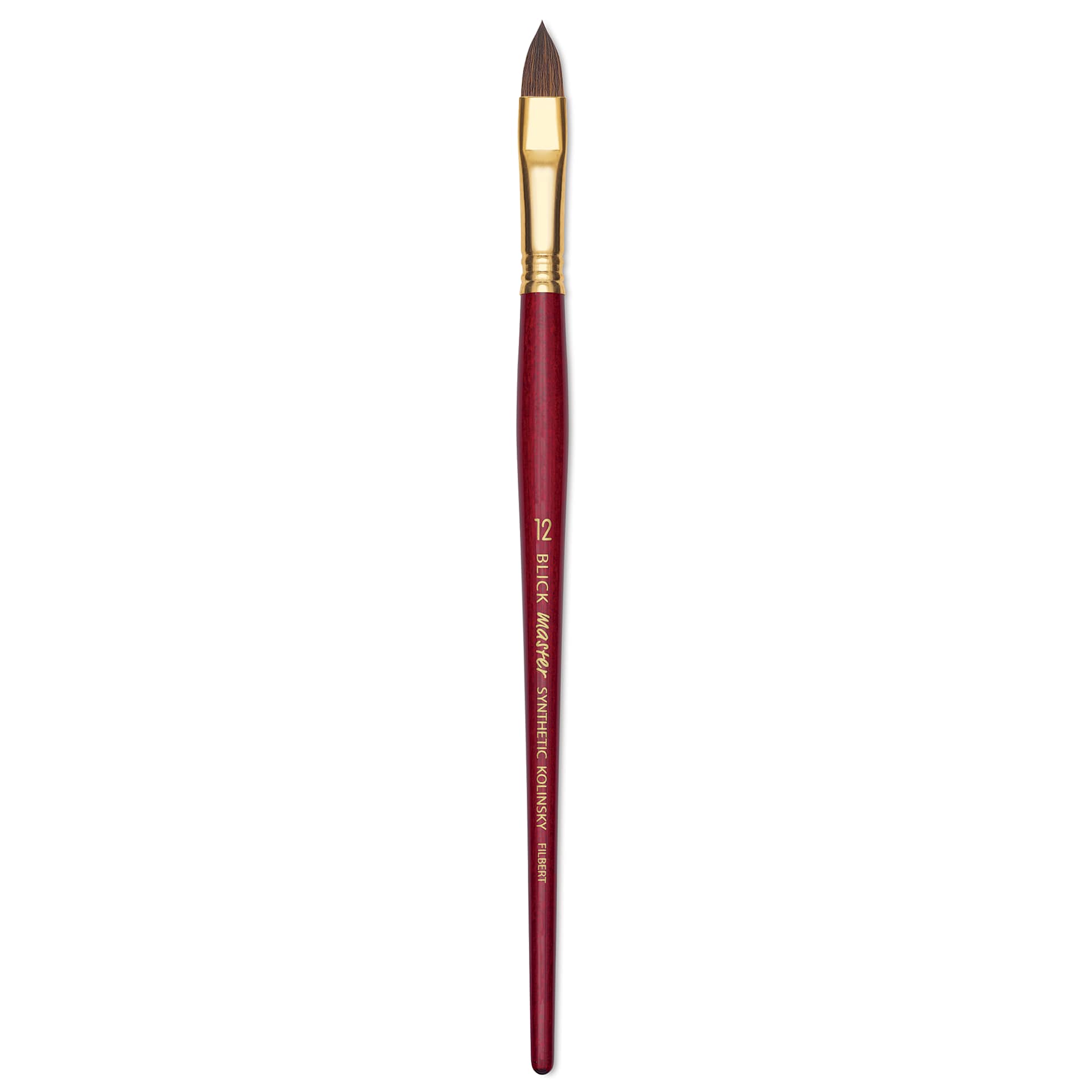 Blick Master Synthetic Kolinsky Brush - Short Handle, Filbert, Size 12