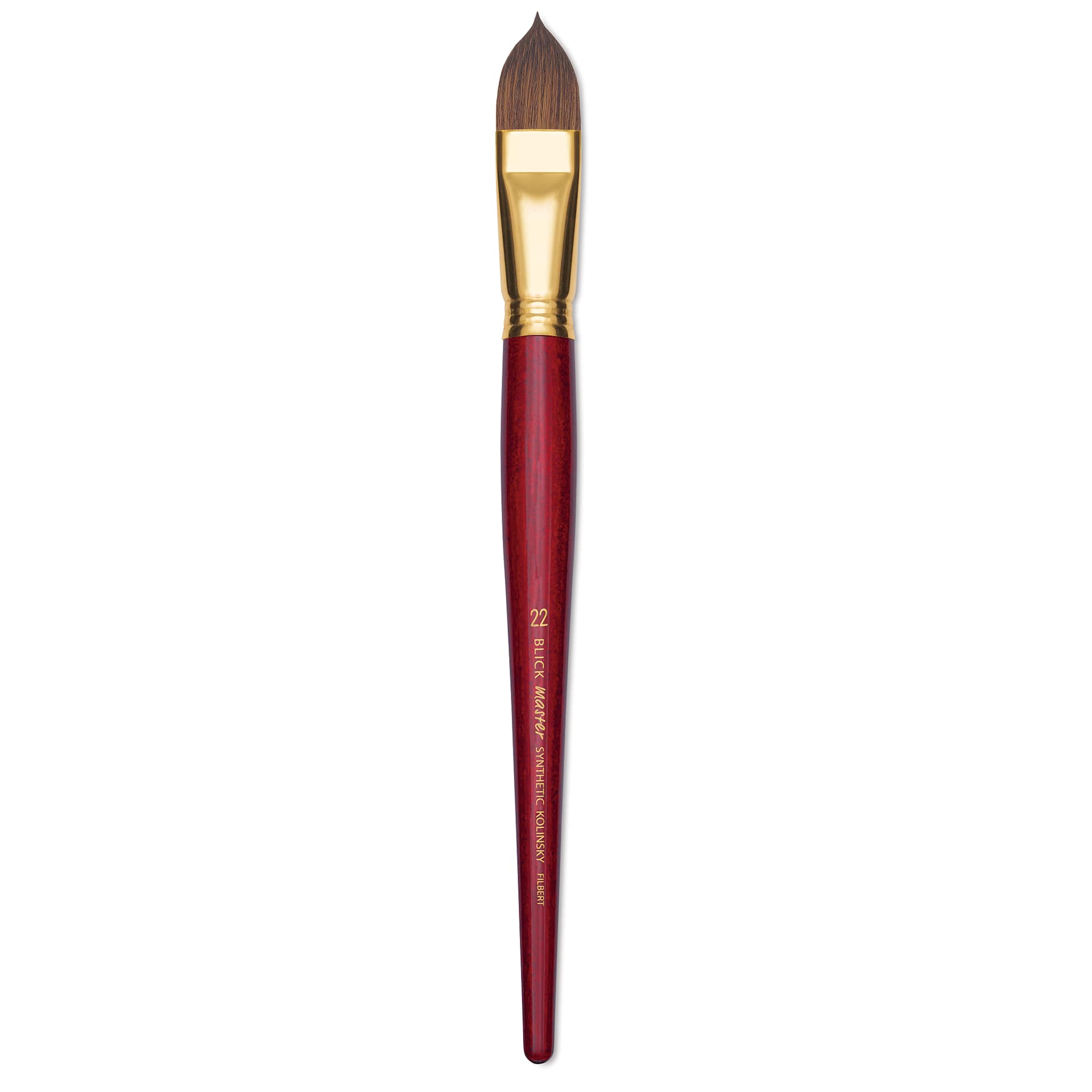 Blick Master Synthetic Kolinsky Brush - Short Handle, Filbert, Size 22