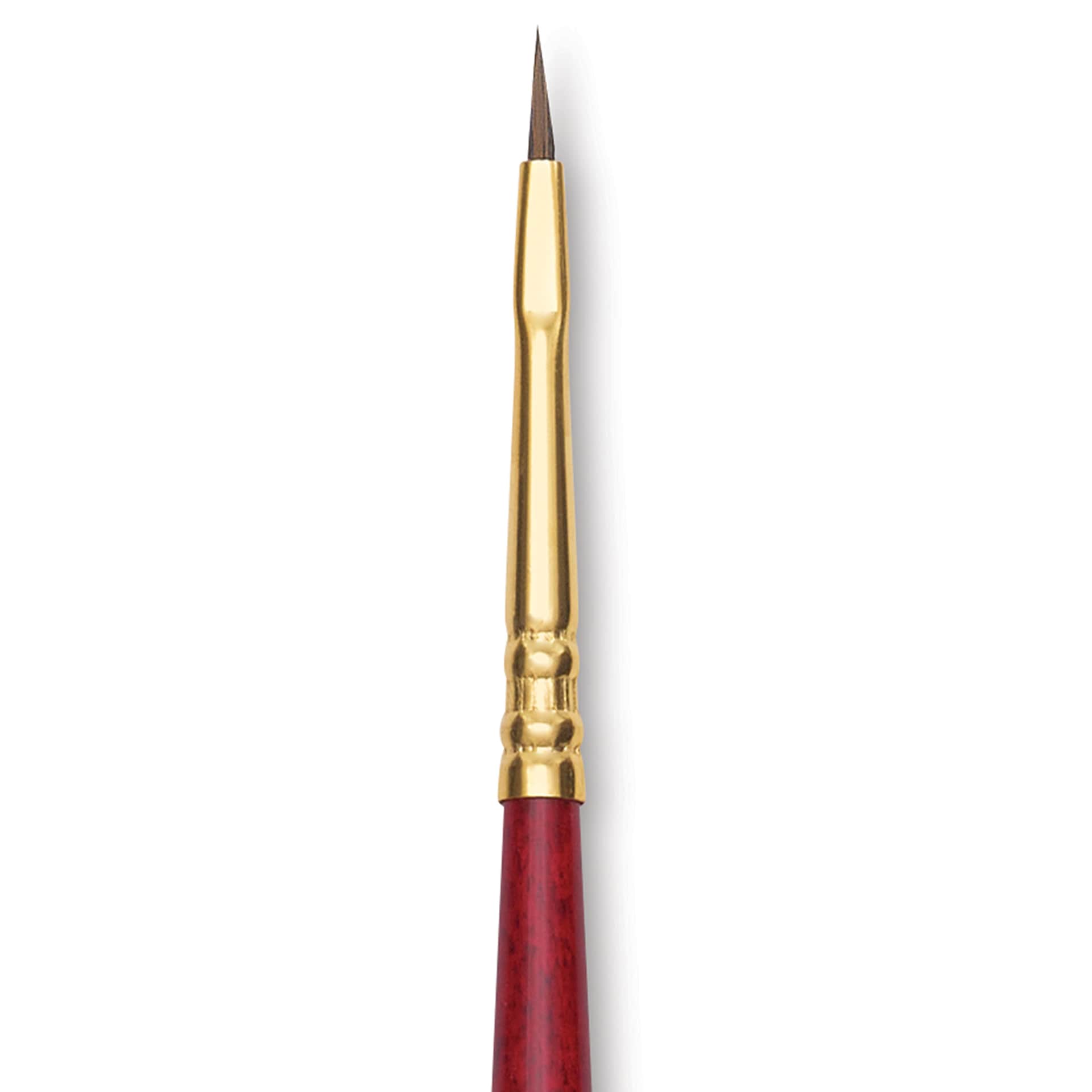 Blick Master Synthetic Kolinsky Brush - Long Handle, Filbert, Size 0, close-up