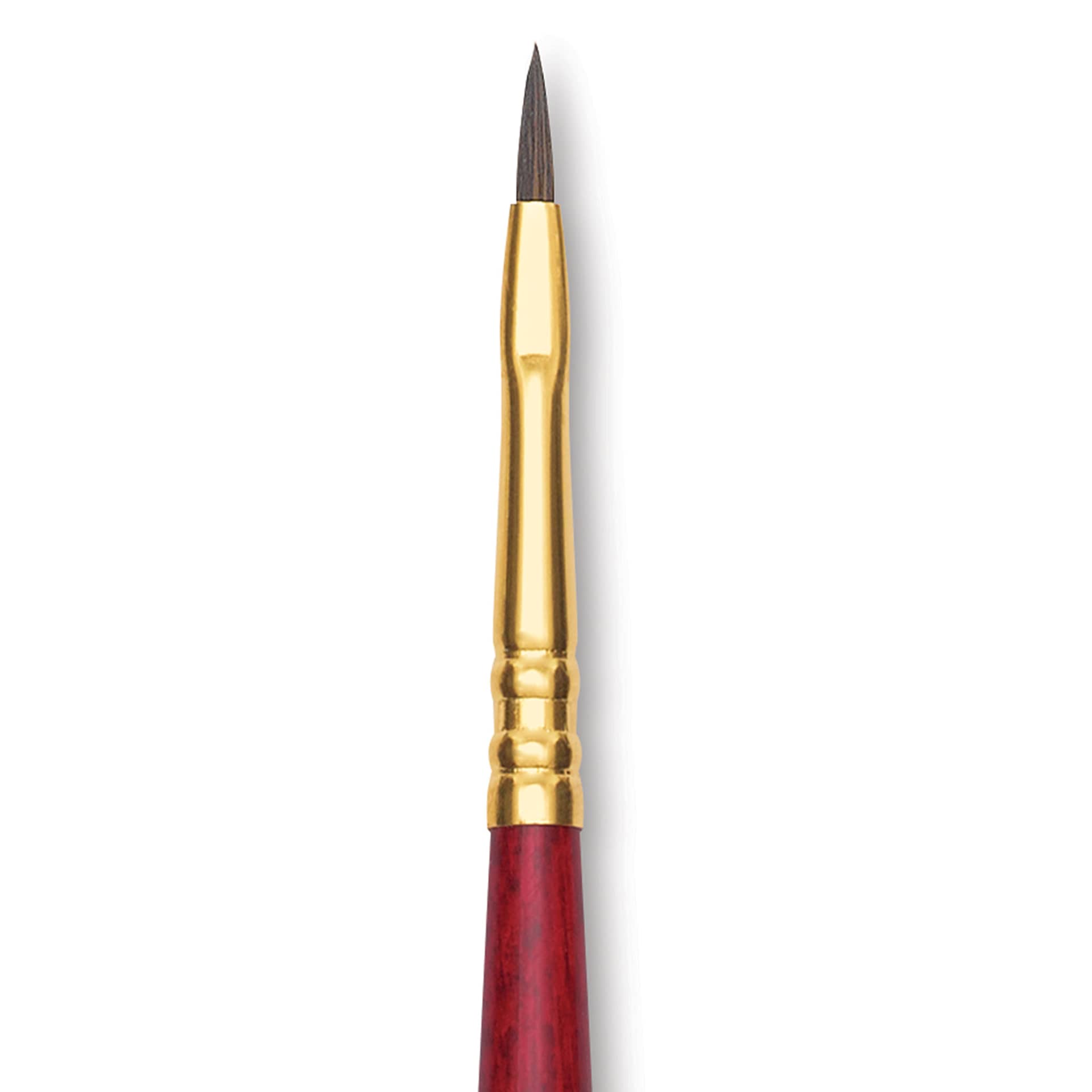 Blick Master Synthetic Kolinsky Brush - Long Handle, Filbert, Size 1, close-up