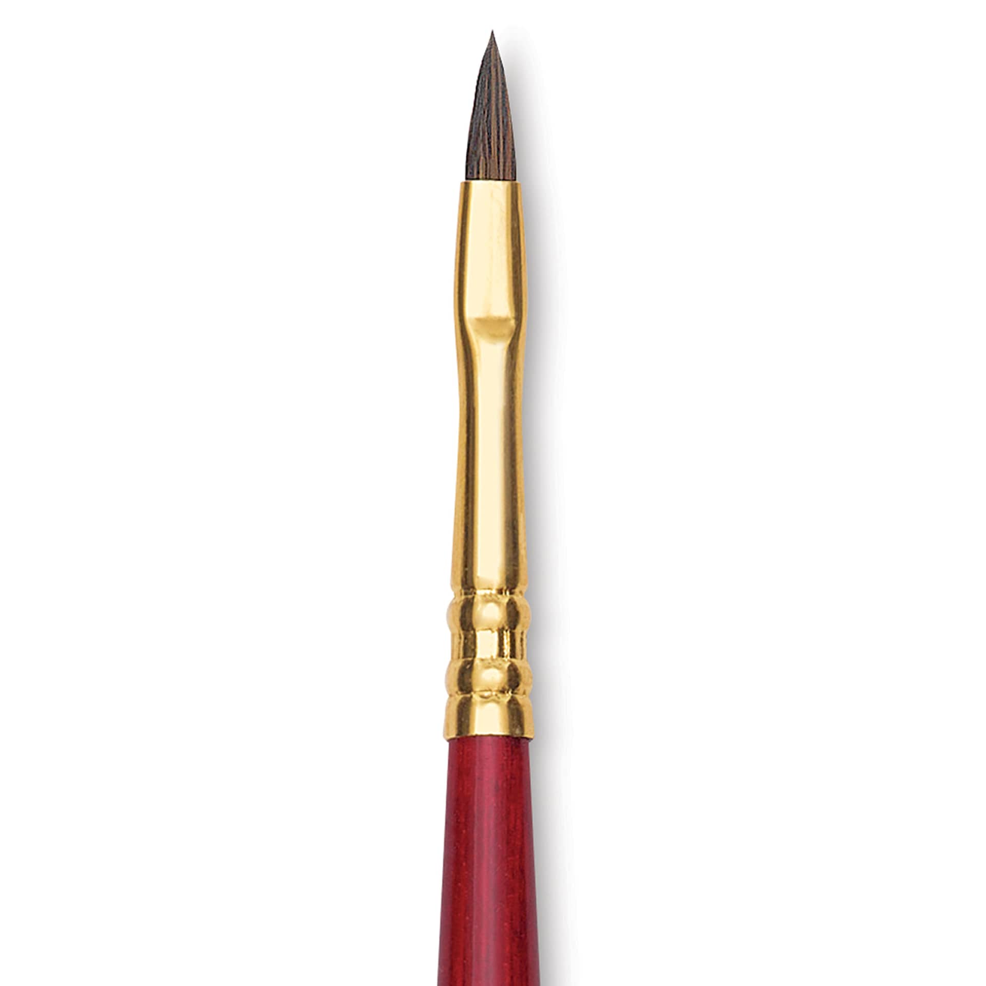 Blick Master Synthetic Kolinsky Brush - Long Handle, Filbert, Size 2, close-up