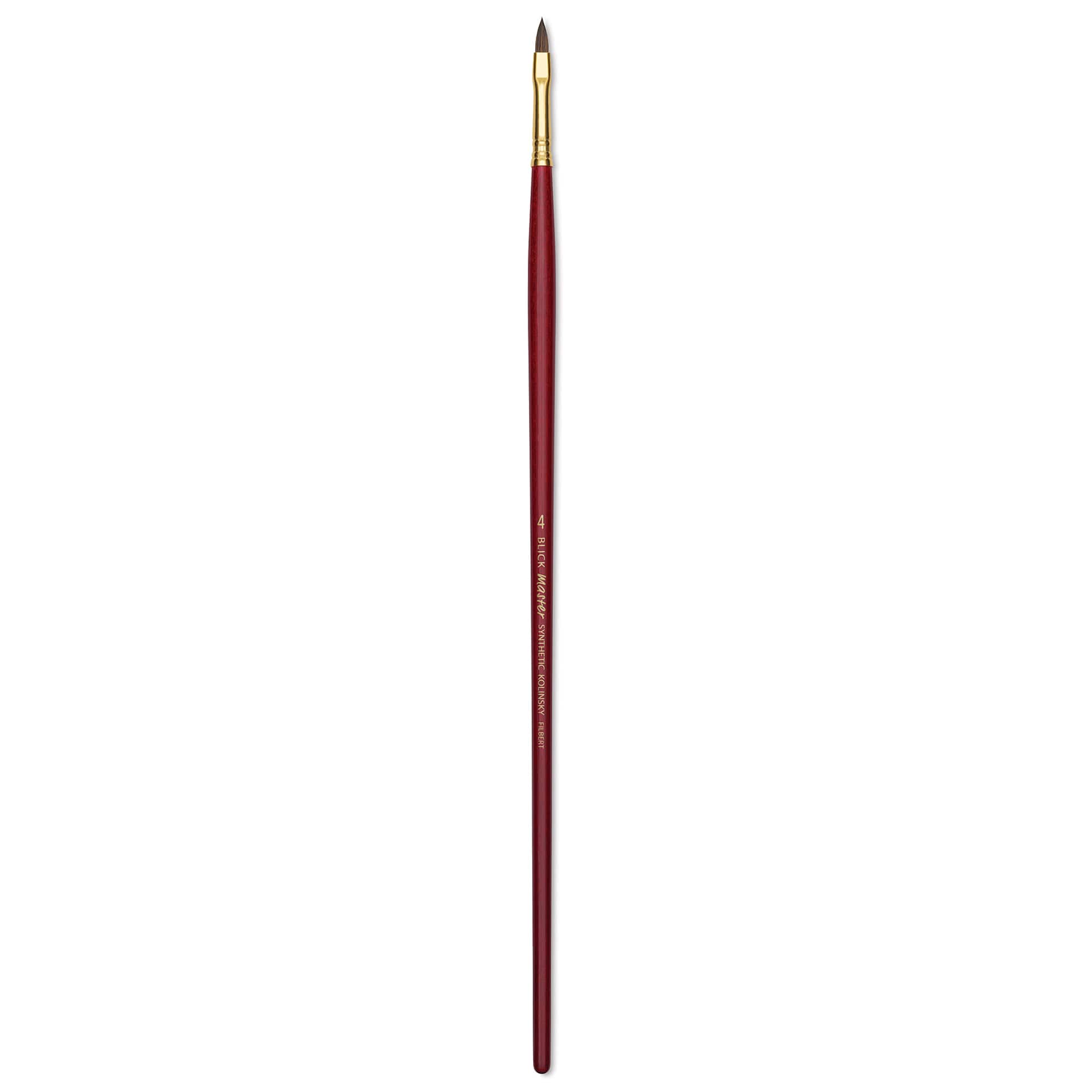 Blick Master Synthetic Kolinsky Brush - Long Handle, Filbert, Size 4