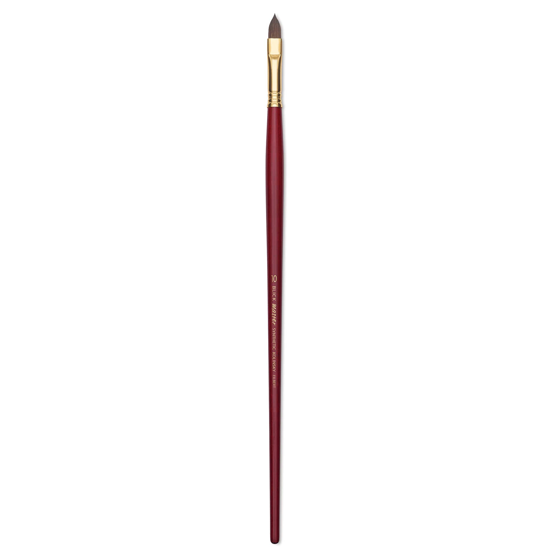 Blick Master Synthetic Kolinsky Brush - Long Handle, Filbert, Size 10