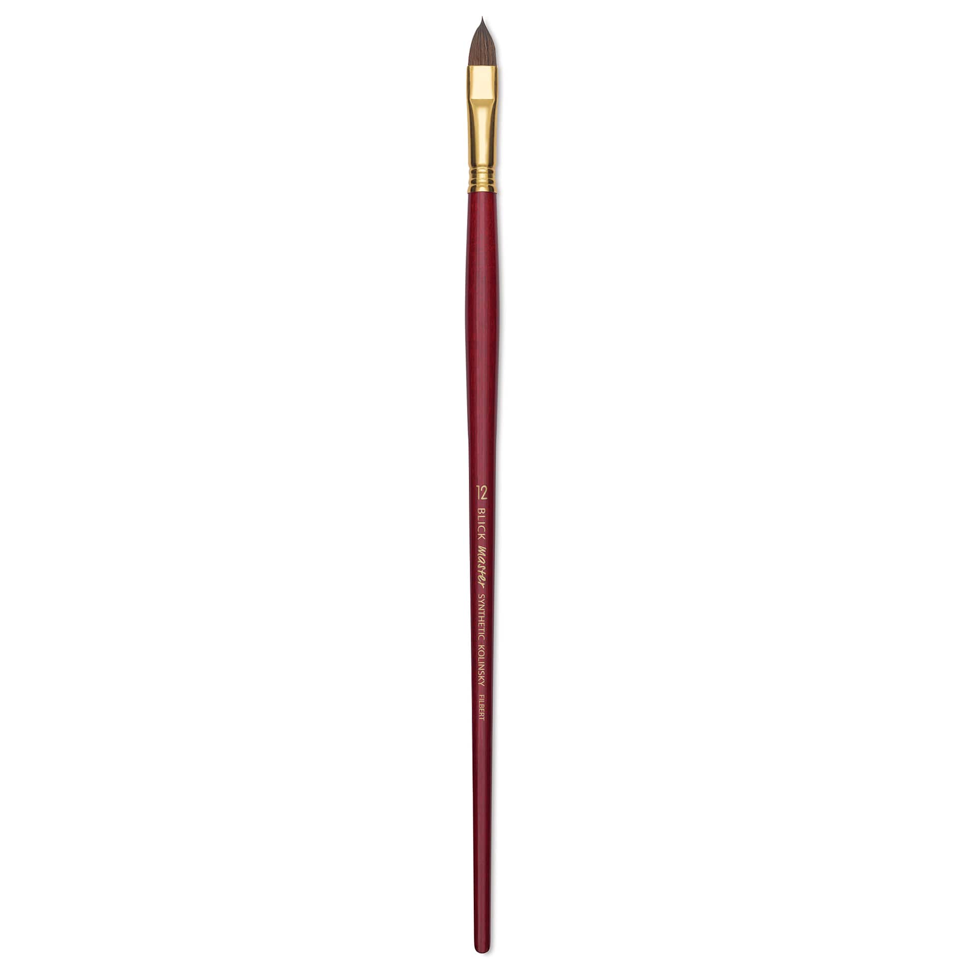 Blick Master Synthetic Kolinsky Brush - Long Handle, Filbert, Size 12