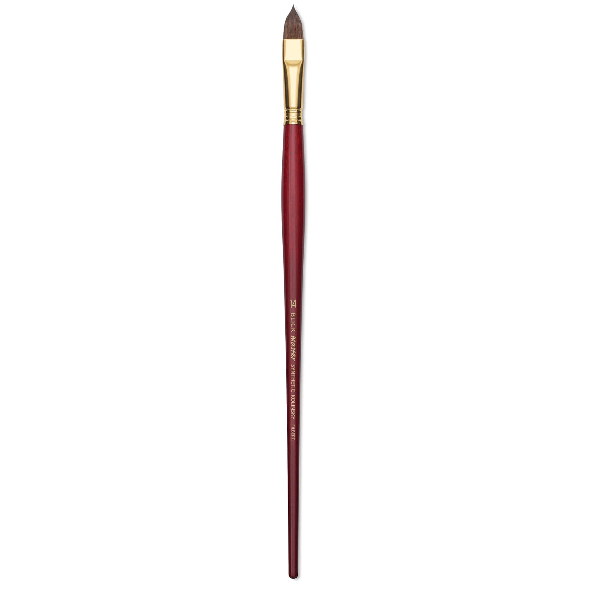 Blick Master Synthetic Kolinsky Brush - Long Handle, Filbert, Size 14