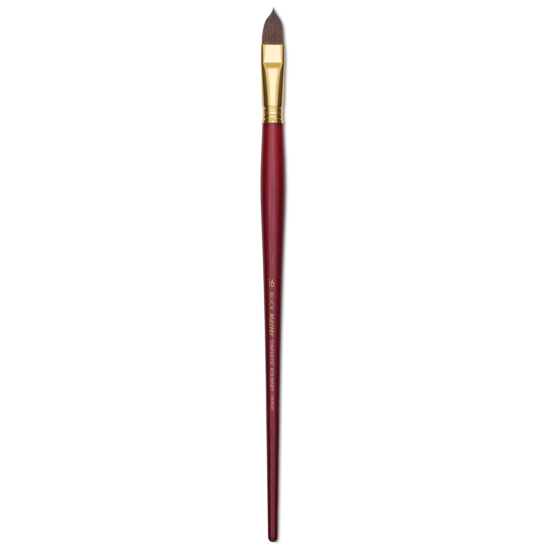 Blick Master Synthetic Kolinsky Brush - Long Handle, Filbert, Size 16