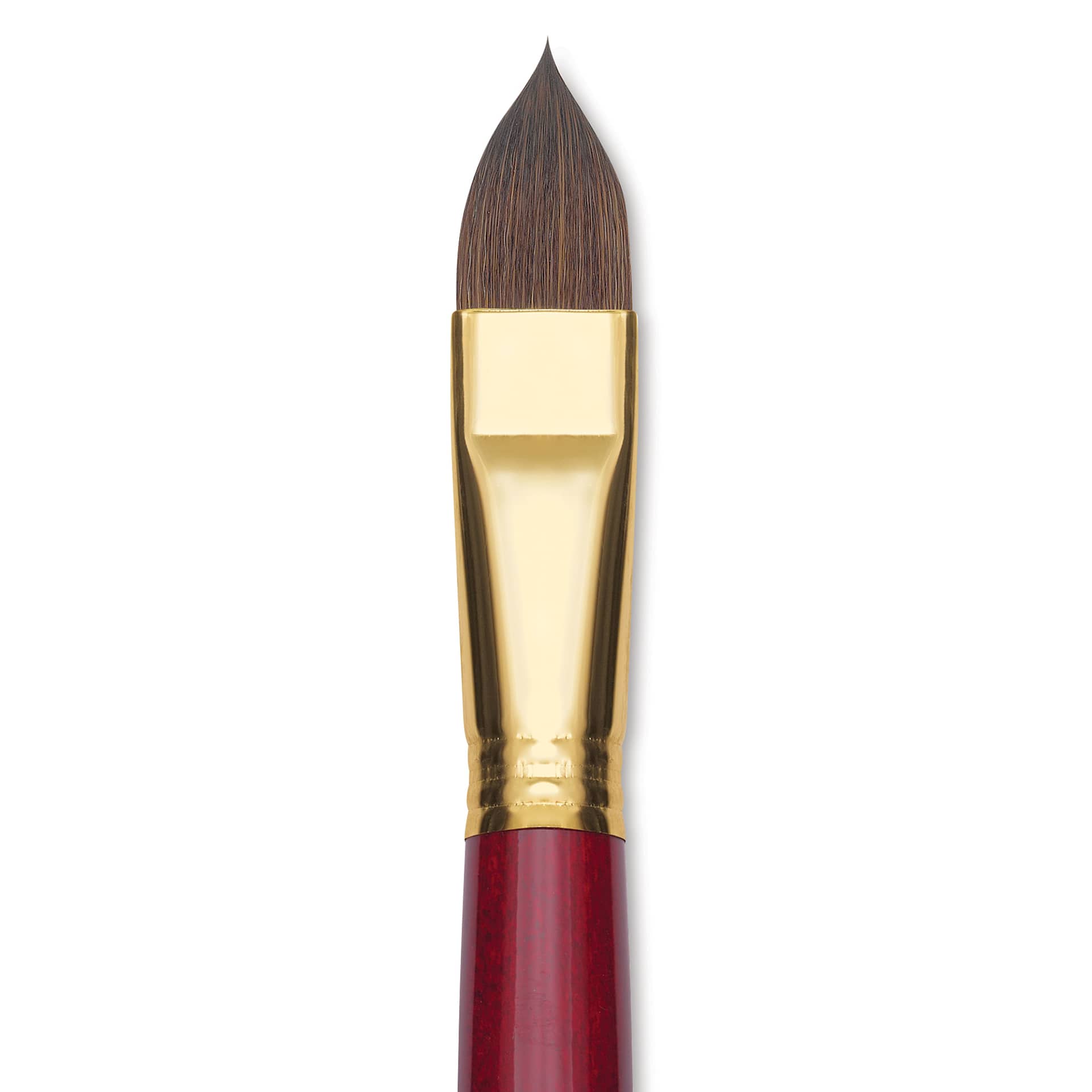 Blick Master Synthetic Kolinsky Brush - Long Handle, Filbert, Size 18, close-up