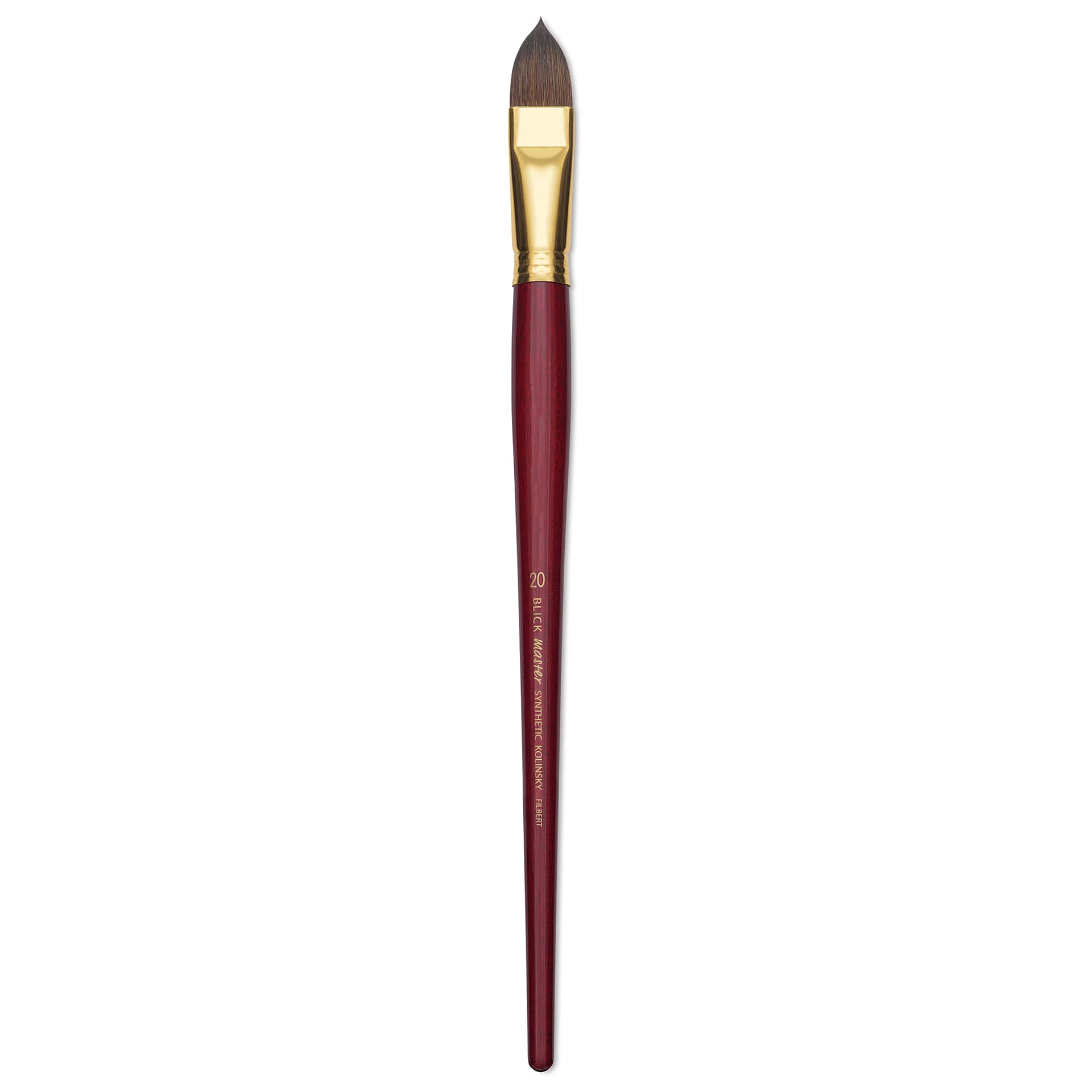 Blick Master Synthetic Kolinsky Brush - Long Handle, Filbert, Size 20